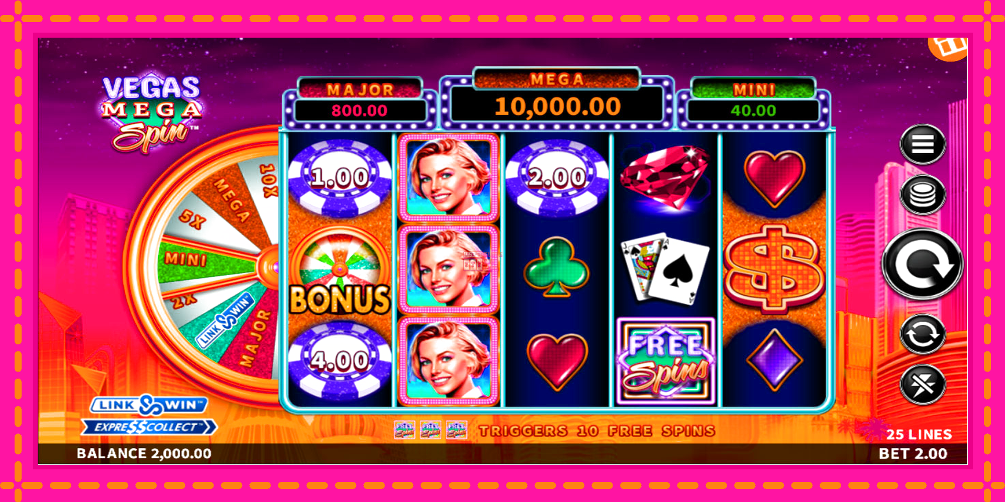 Slot machine Vegas Mega Spin gratuitamente, immagine 1