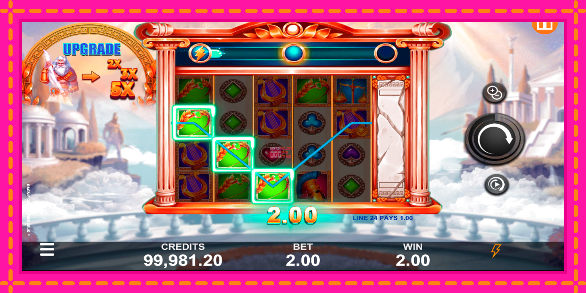 Slot machine Magnificent Power Zeus gratuitamente, immagine 4