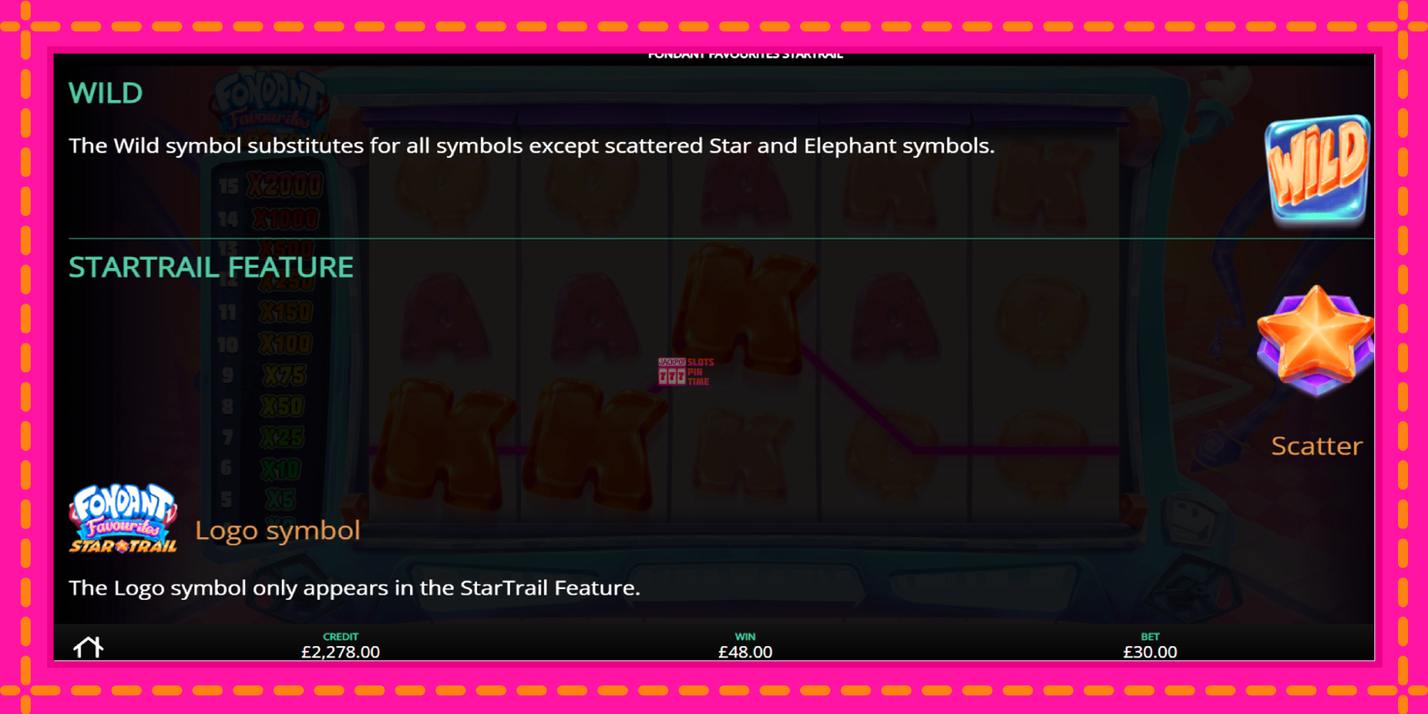 Slot machine Fondant Favourites Star Trail gratuitamente, immagine 5