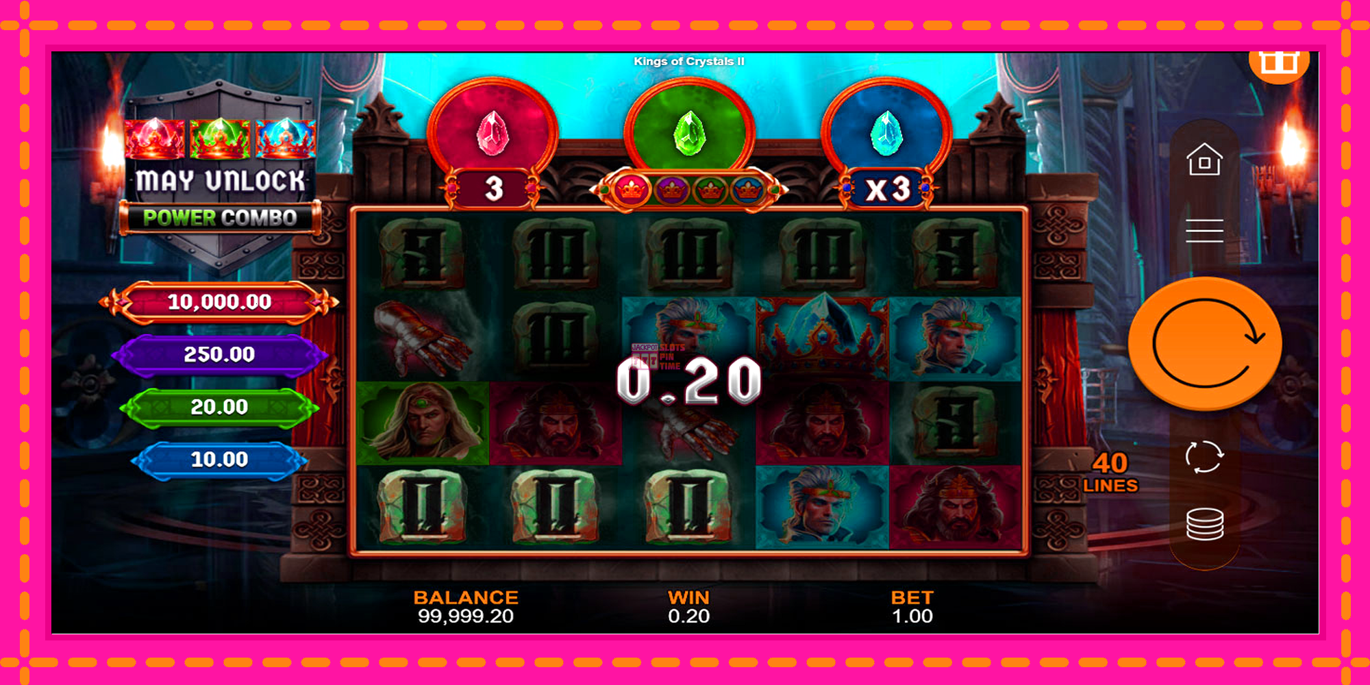 Slot machine Kings of Crystals II Power Combo gratuitamente, immagine 2