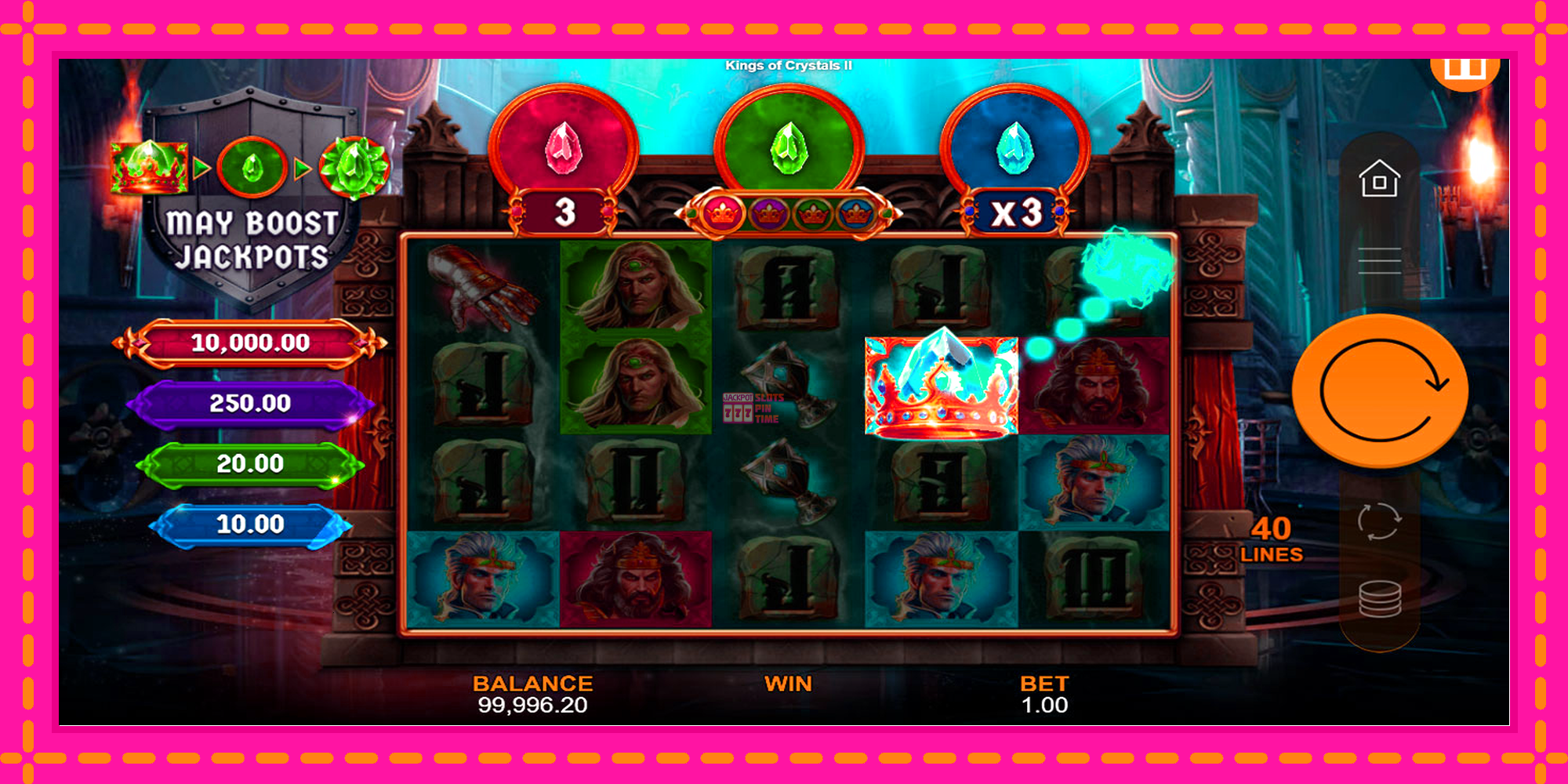 Slot machine Kings of Crystals II Power Combo gratuitamente, immagine 3