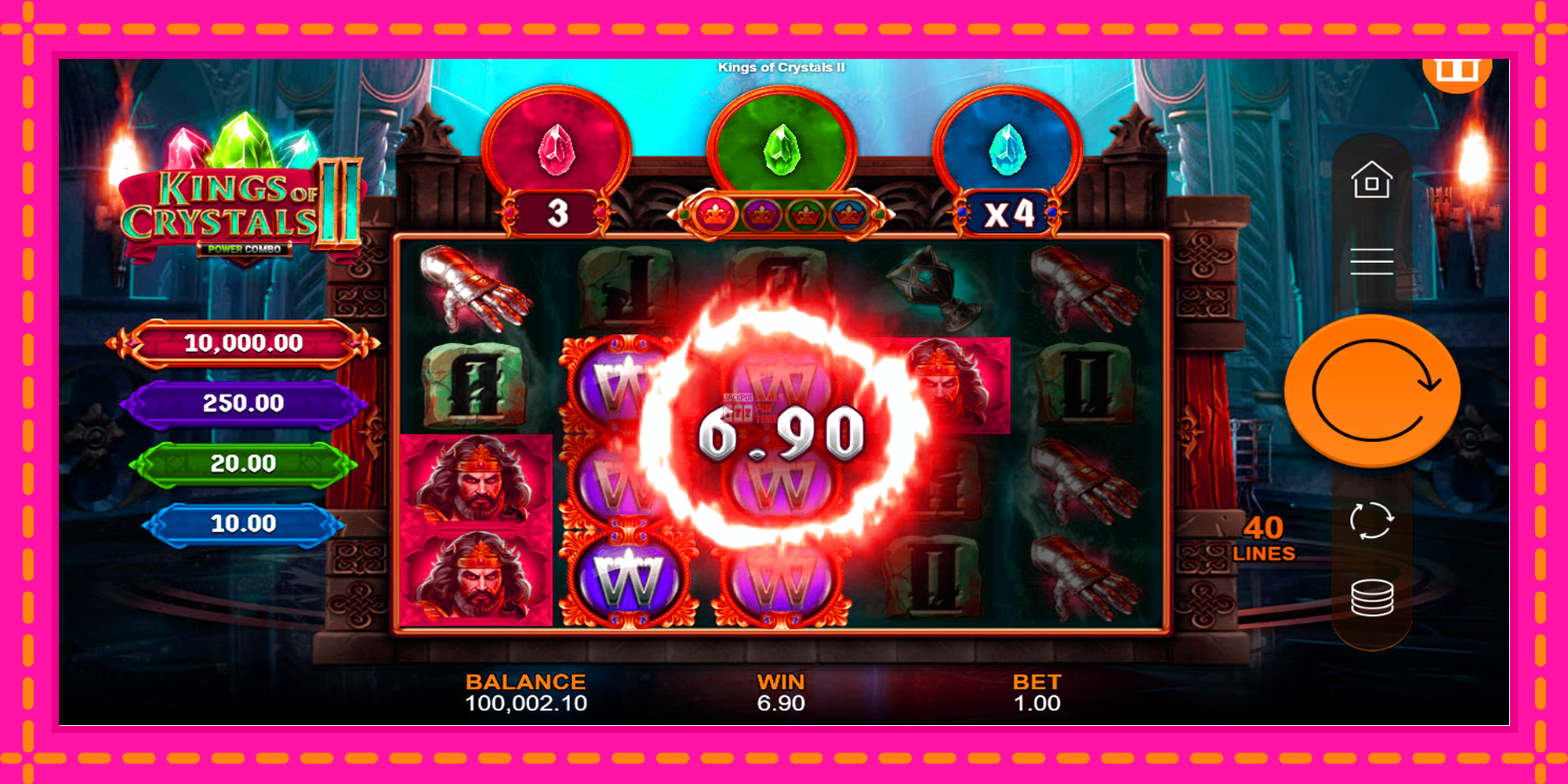 Slot machine Kings of Crystals II Power Combo gratuitamente, immagine 4