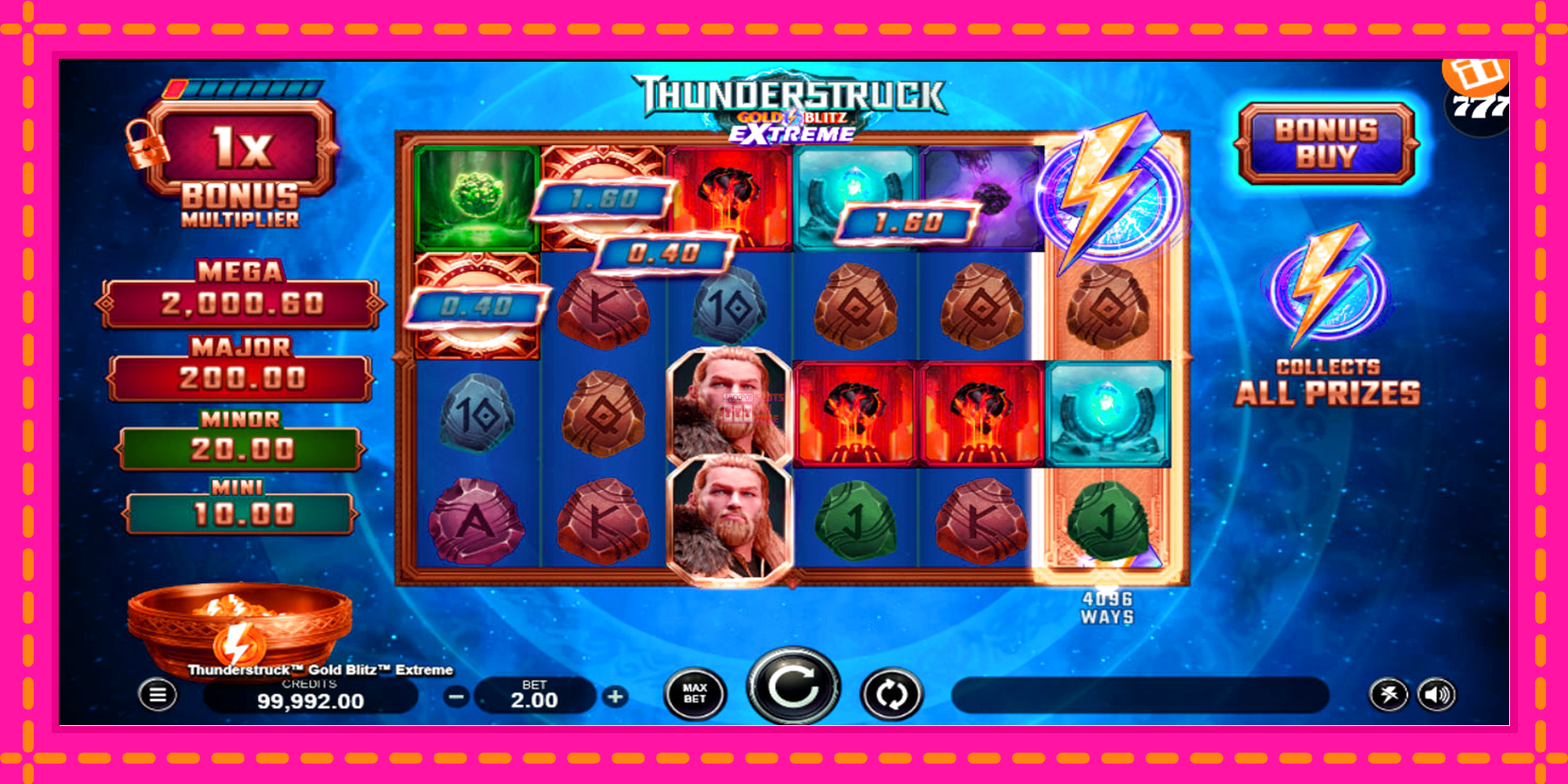 Slot machine Thunderstruck Gold Blitz Extreme gratuitamente, immagine 2