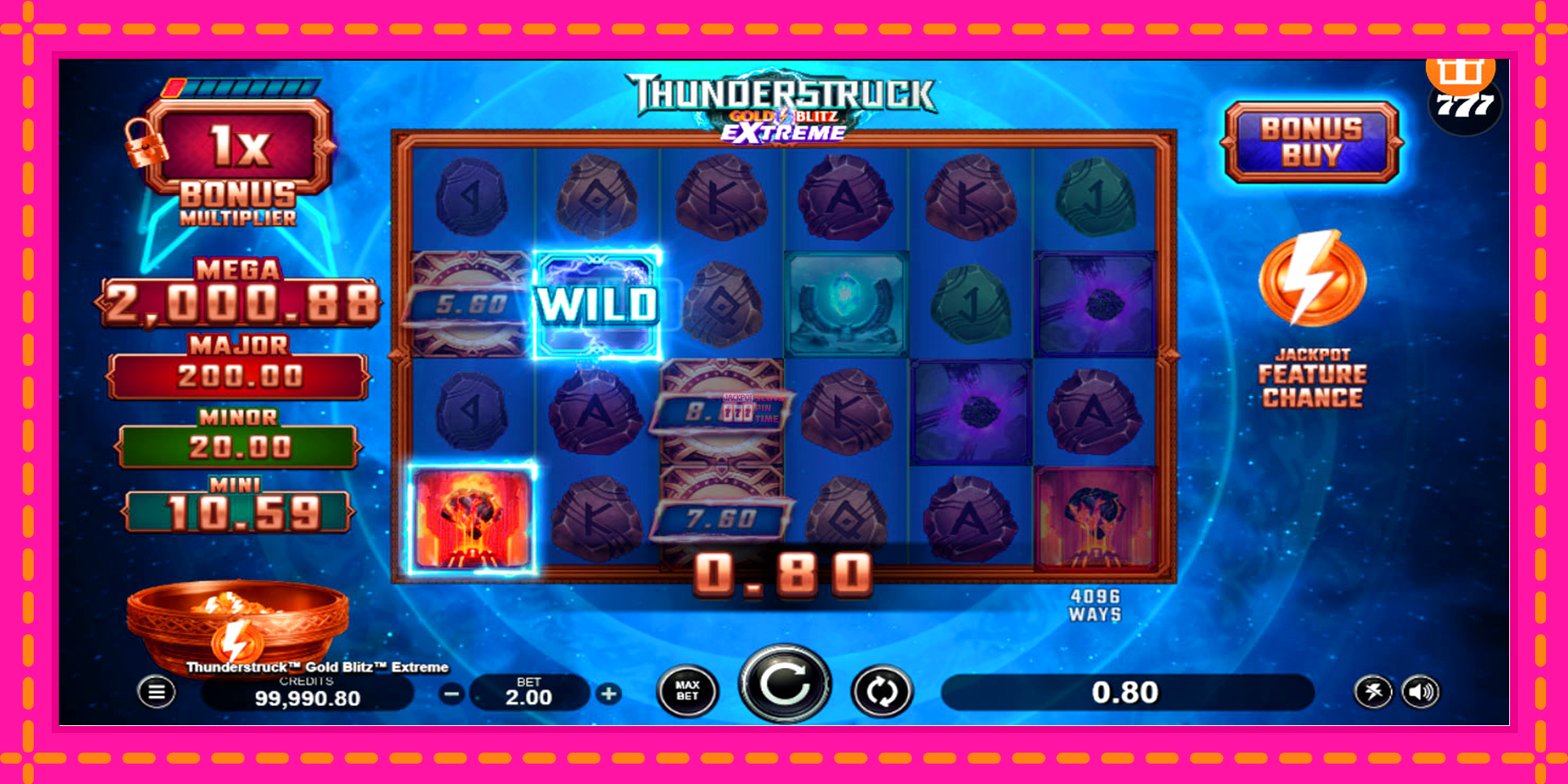 Slot machine Thunderstruck Gold Blitz Extreme gratuitamente, immagine 3