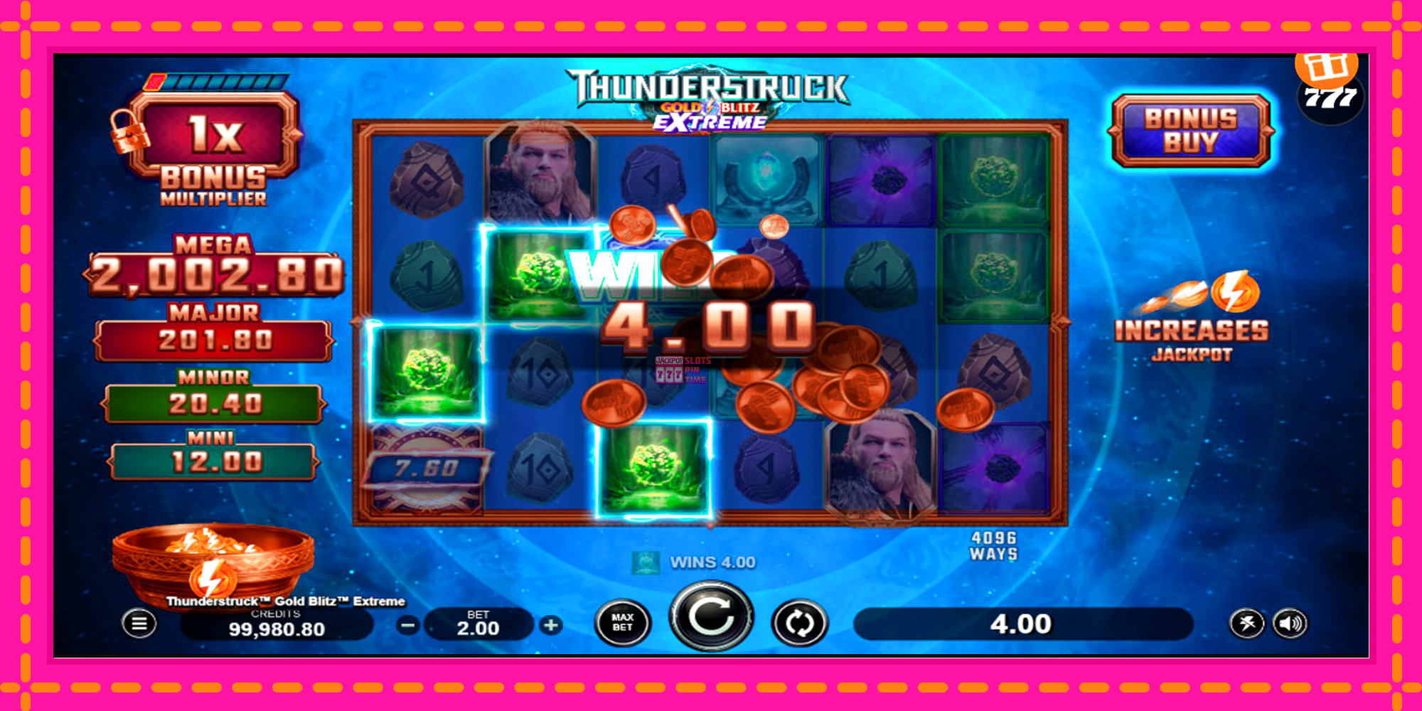 Slot machine Thunderstruck Gold Blitz Extreme gratuitamente, immagine 5