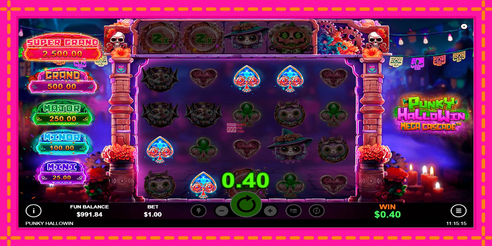 Slot machine Punky HalloWin Mega Cascade gratuitamente, immagine 5