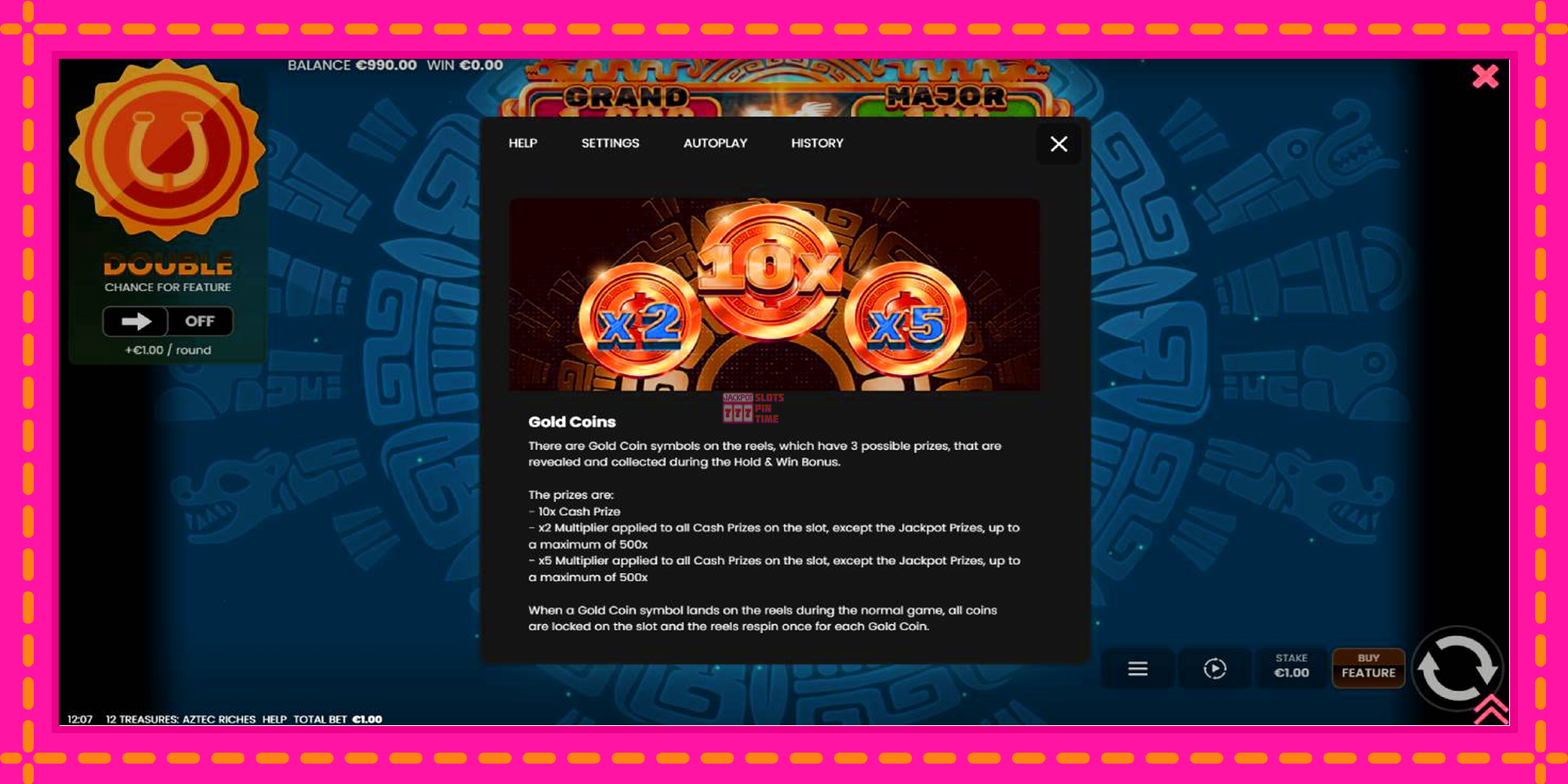 Slot machine 12 Treasures: Aztec Riches gratuitamente, immagine 6