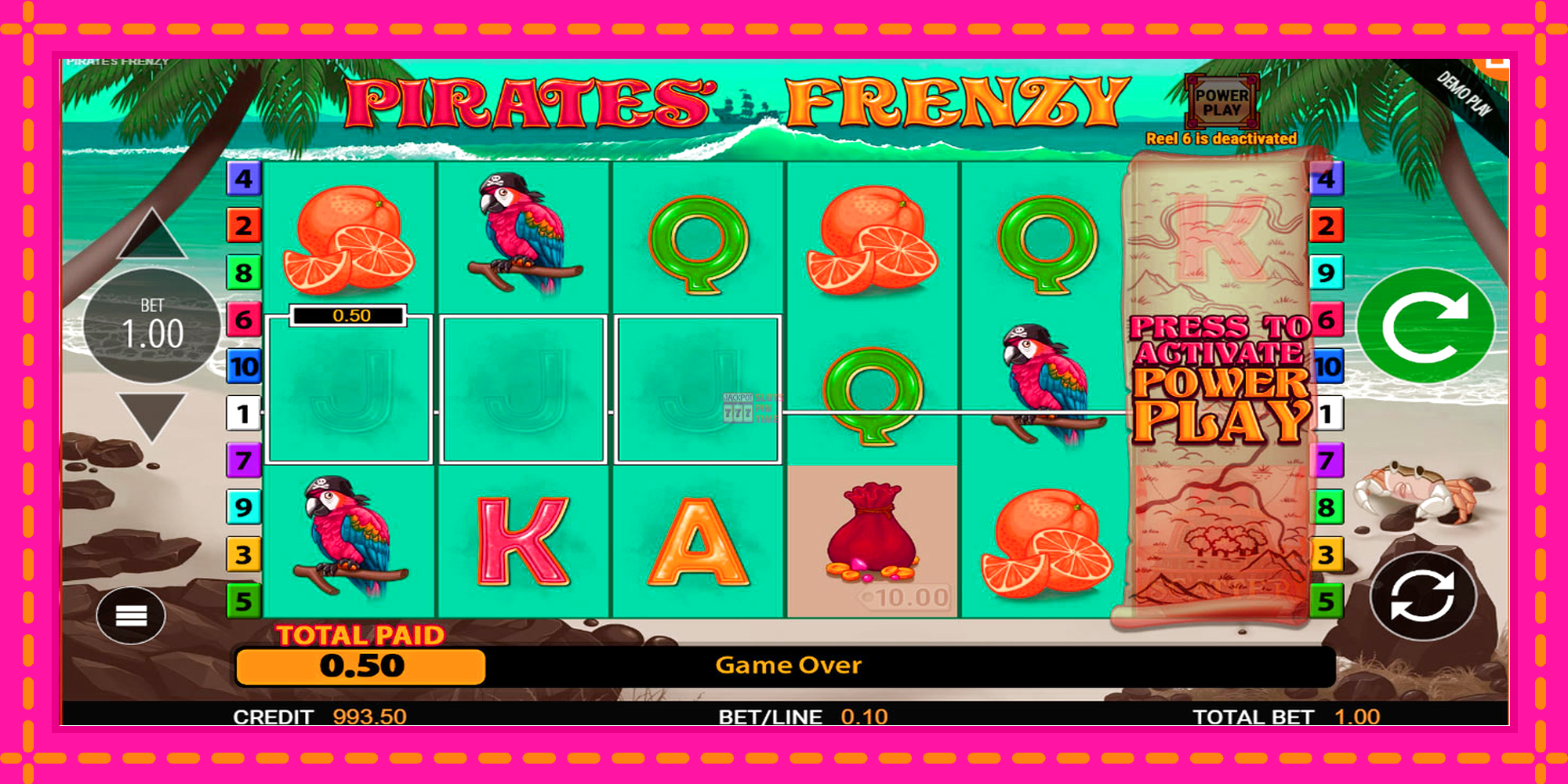 Slot machine Pirates Frenzy gratuitamente, immagine 2