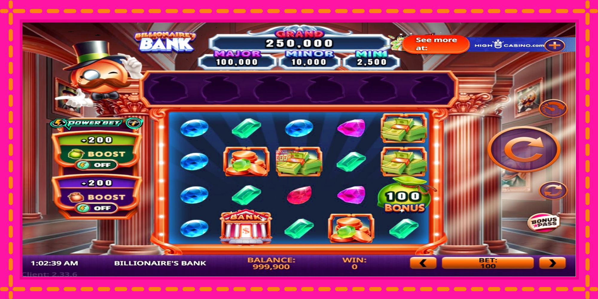 Slot machine Billionaires Bank gratuitamente, immagine 2