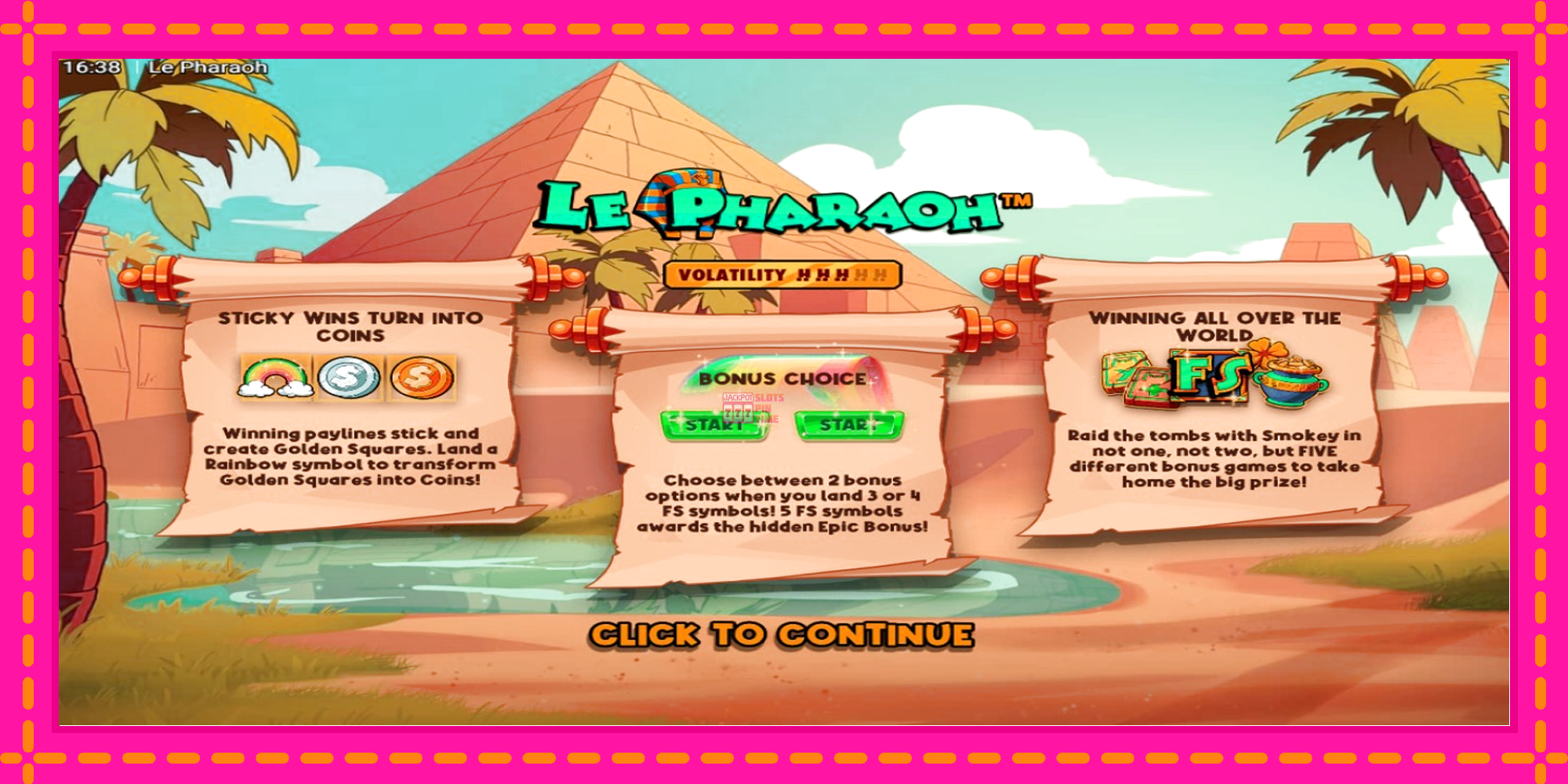 Slot machine Le Pharaoh gratuitamente, immagine 1