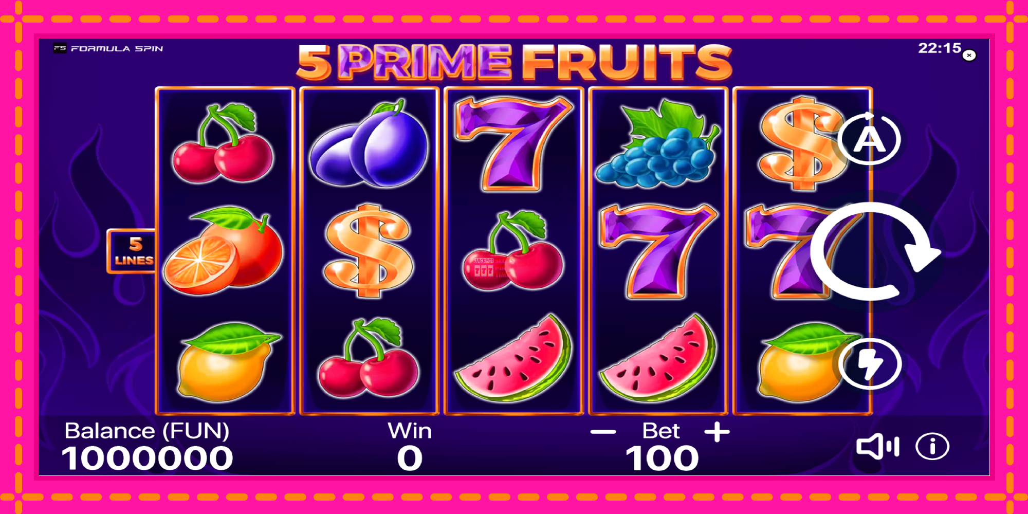 Slot machine 5 Prime Fruits gratuitamente, immagine 2