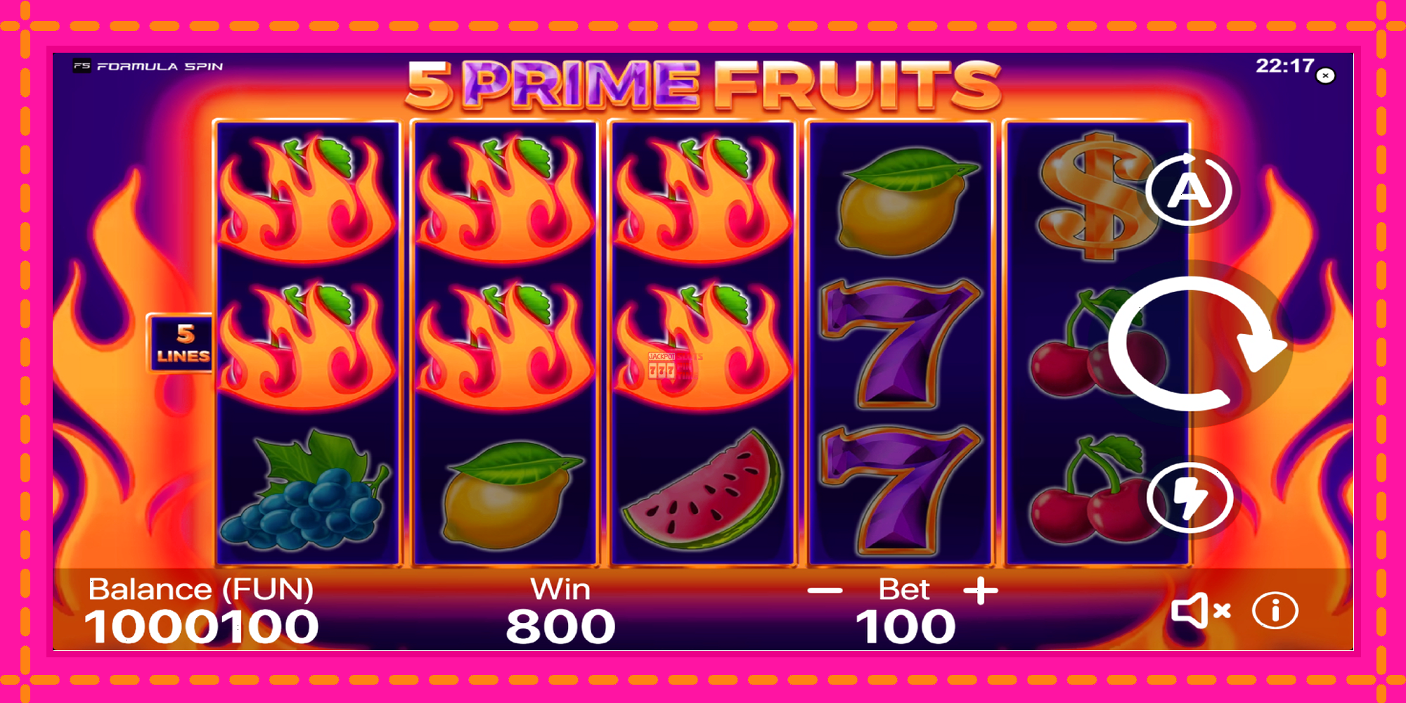 Slot machine 5 Prime Fruits gratuitamente, immagine 4