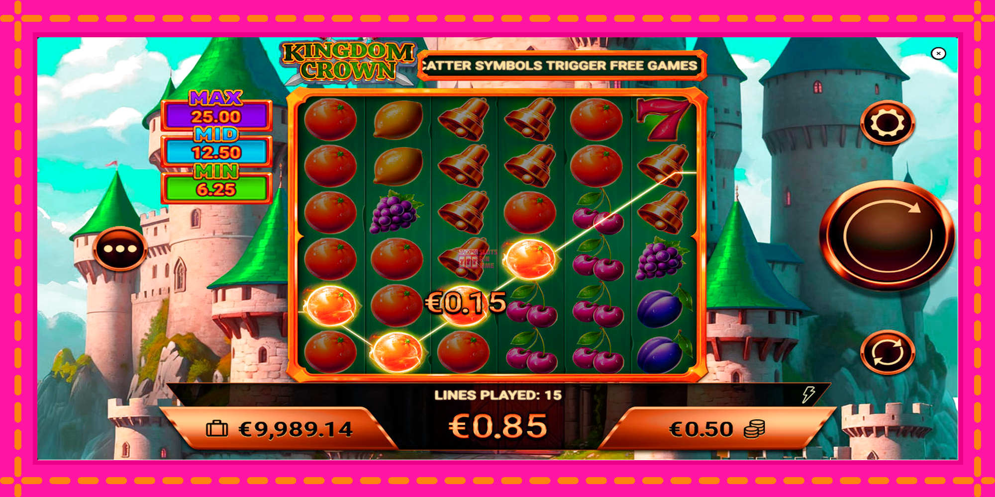 Slot machine Kingdom Crown gratuitamente, immagine 3