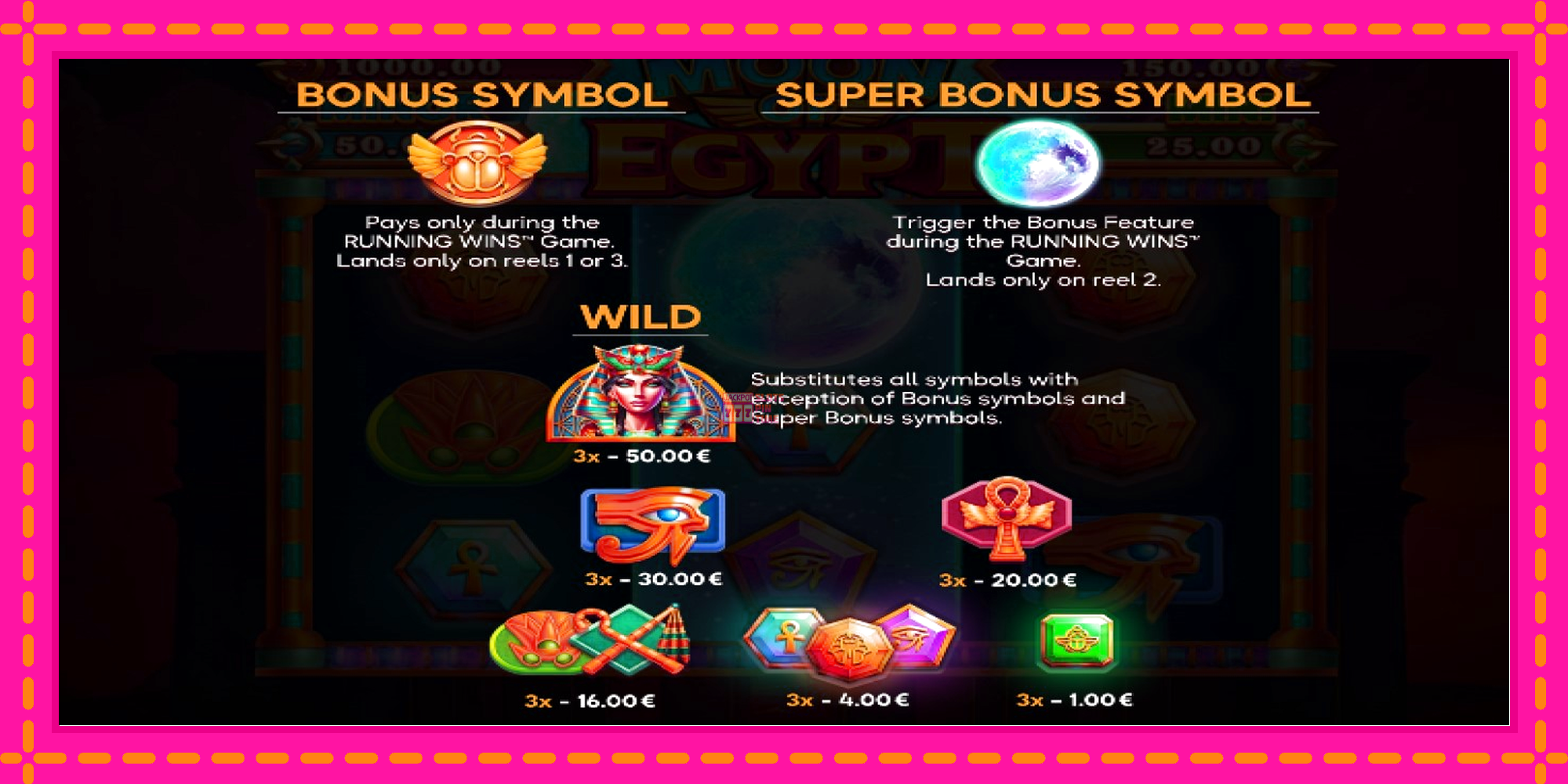 Slot machine Moon of Egypt gratuitamente, immagine 4