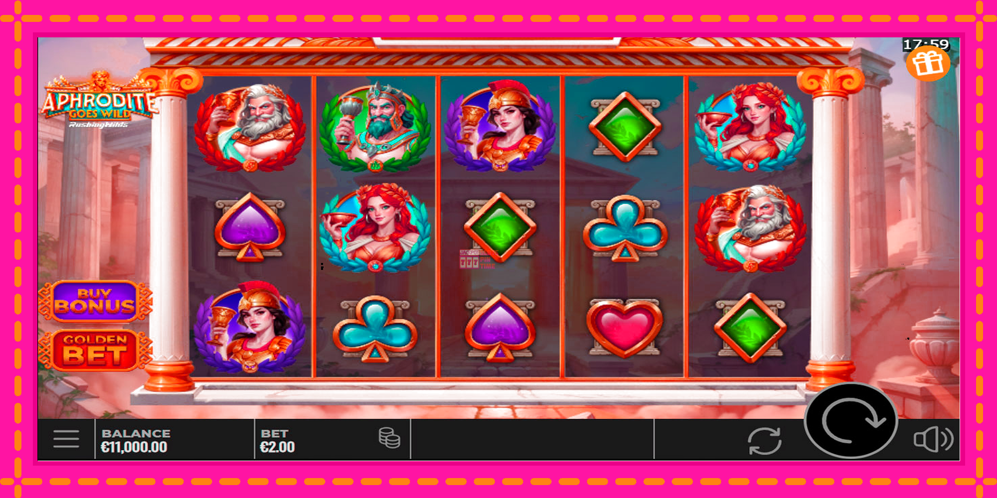 Slot machine Aphrodite Goes Wild RushingWilds gratuitamente, immagine 1