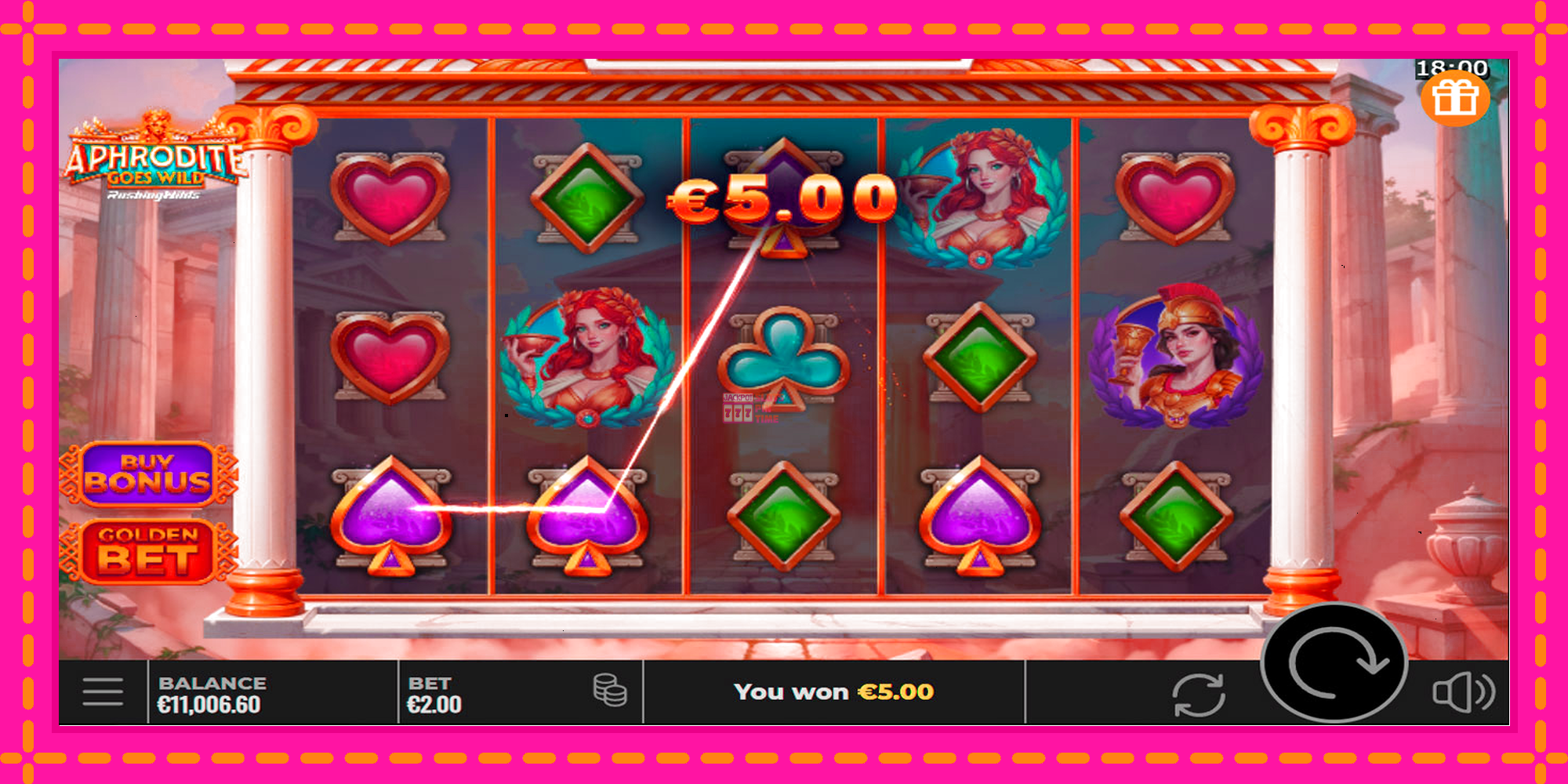 Slot machine Aphrodite Goes Wild RushingWilds gratuitamente, immagine 4