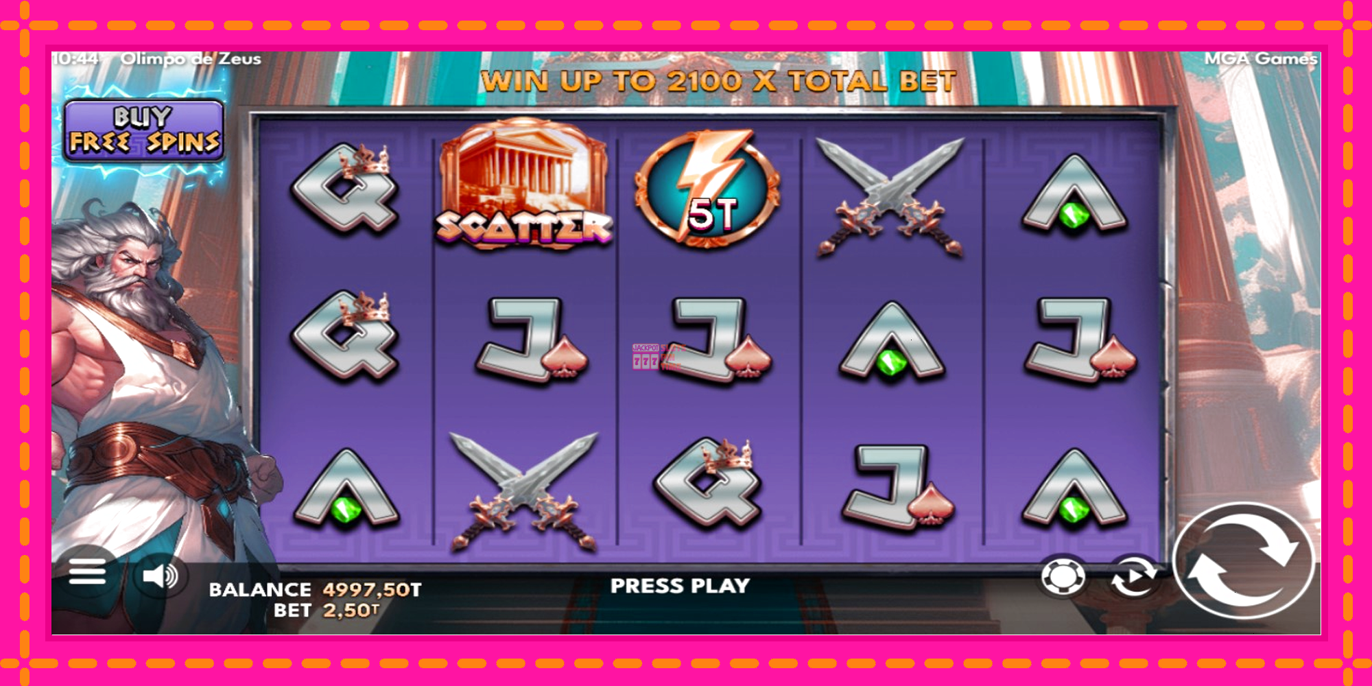 Slot machine Olimpo de Zeus gratuitamente, immagine 2