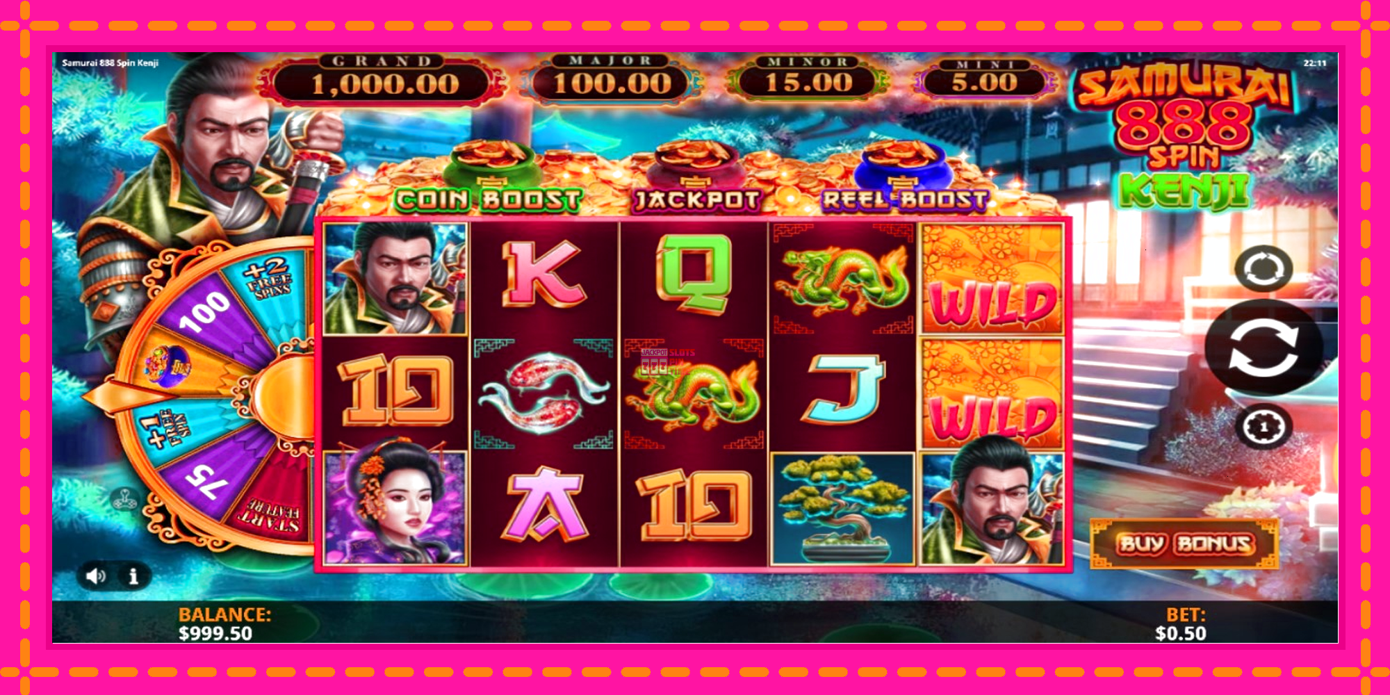 Slot machine Samurai 888 Spin Kenji gratuitamente, immagine 2