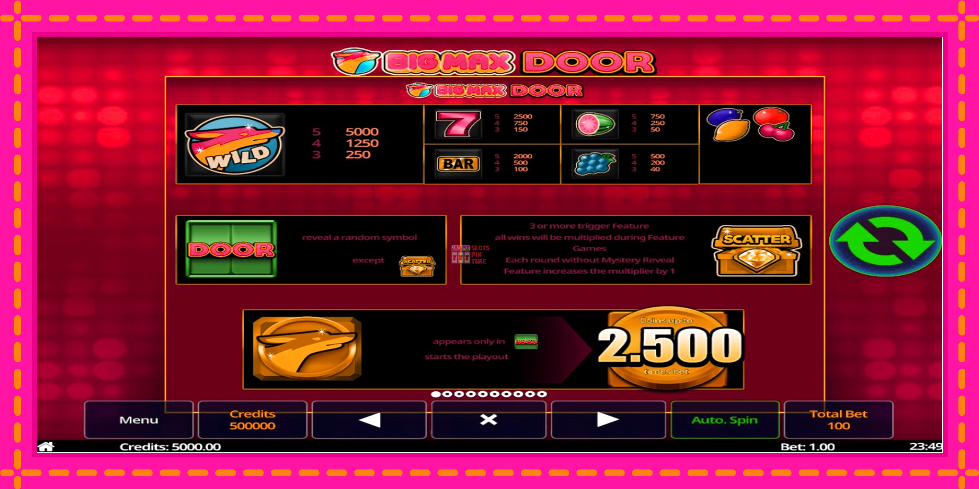 Slot machine Big Max Door gratuitamente, immagine 5