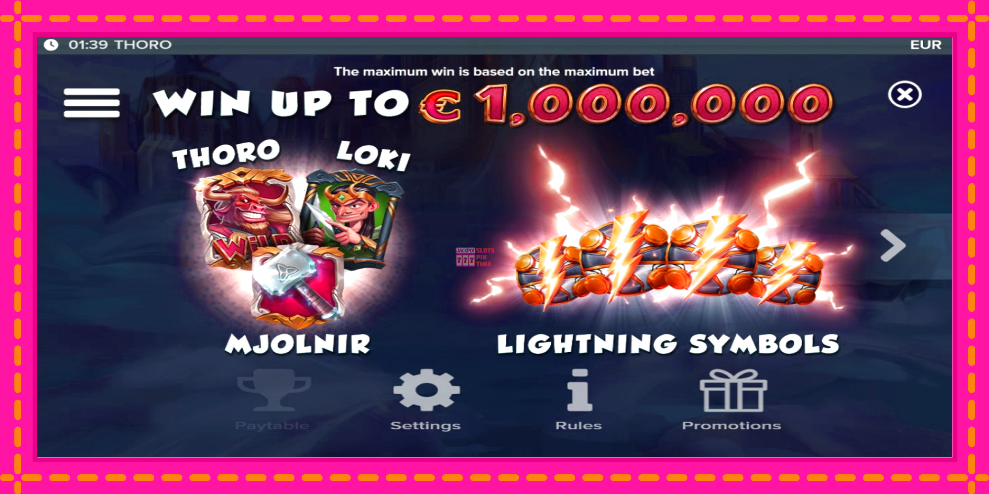 Slot machine Thoro gratuitamente, immagine 3