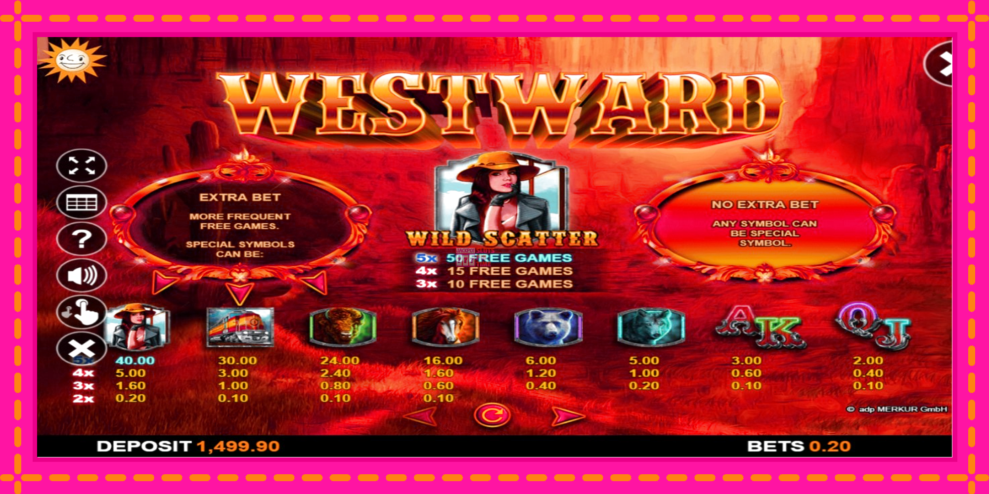 Slot machine Westward gratuitamente, immagine 3