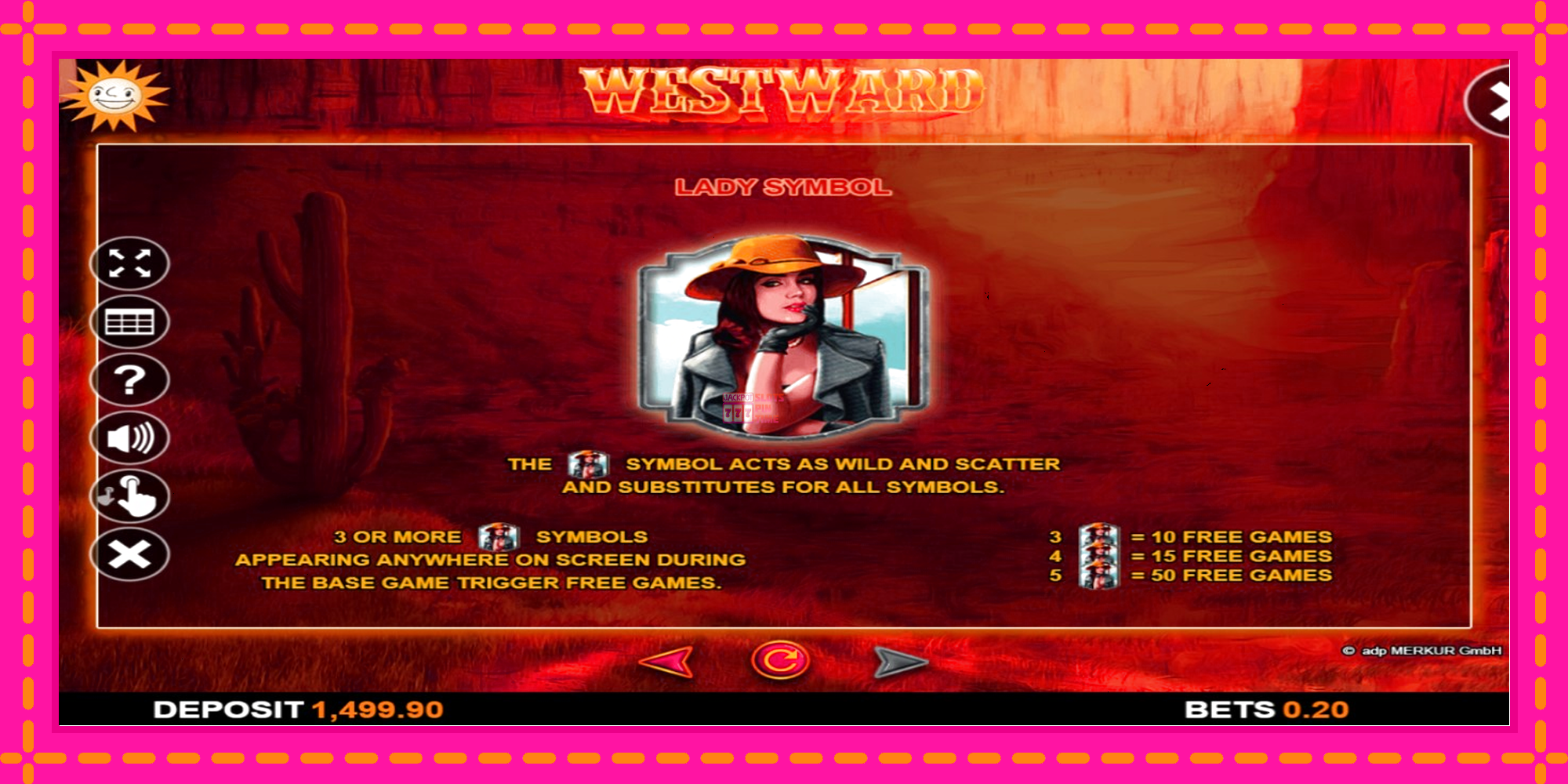 Slot machine Westward gratuitamente, immagine 4