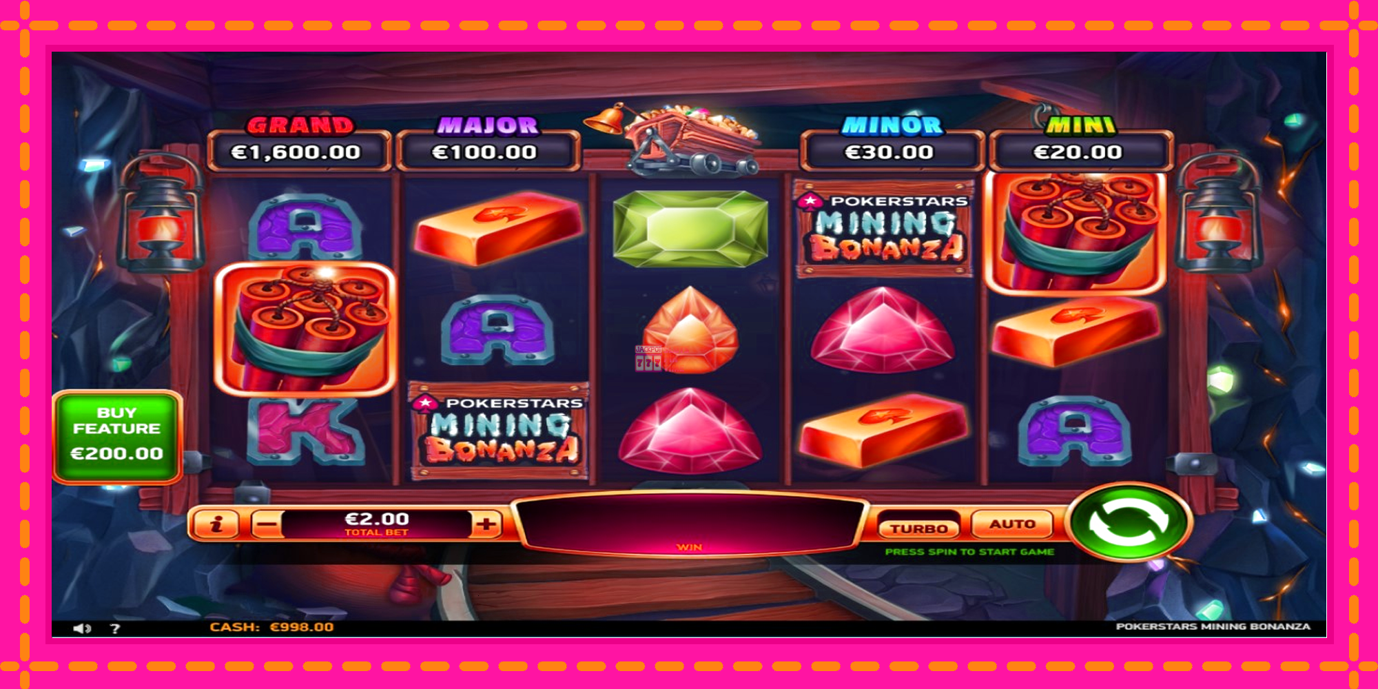 Slot machine Pokerstars Mining Bonanza gratuitamente, immagine 2