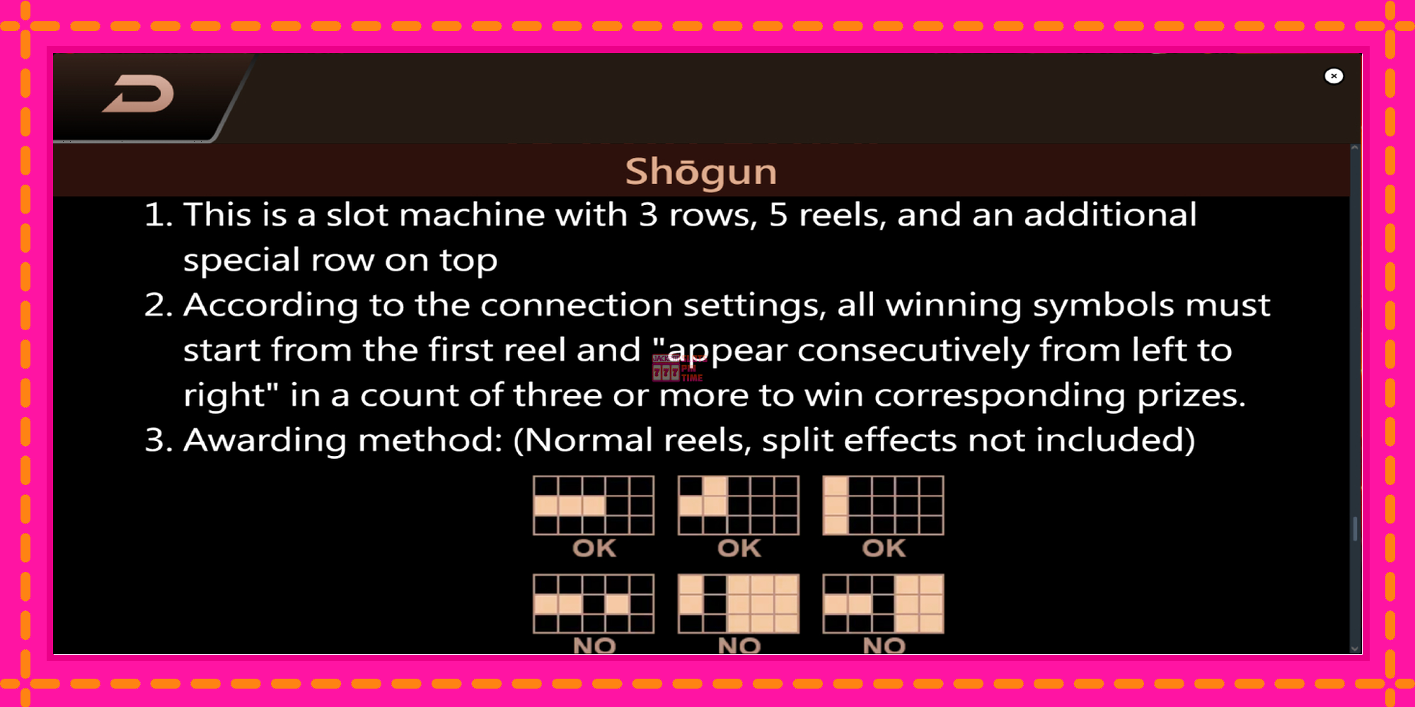 Slot machine Shogun gratuitamente, immagine 7