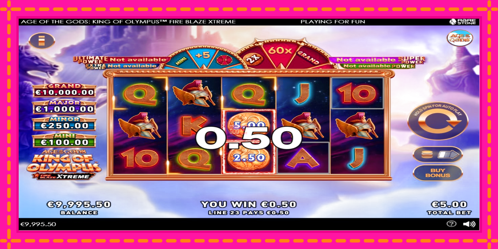 Slot machine Age of the Gods: King of Olympus Fire Blaze Xtreme gratuitamente, immagine 3