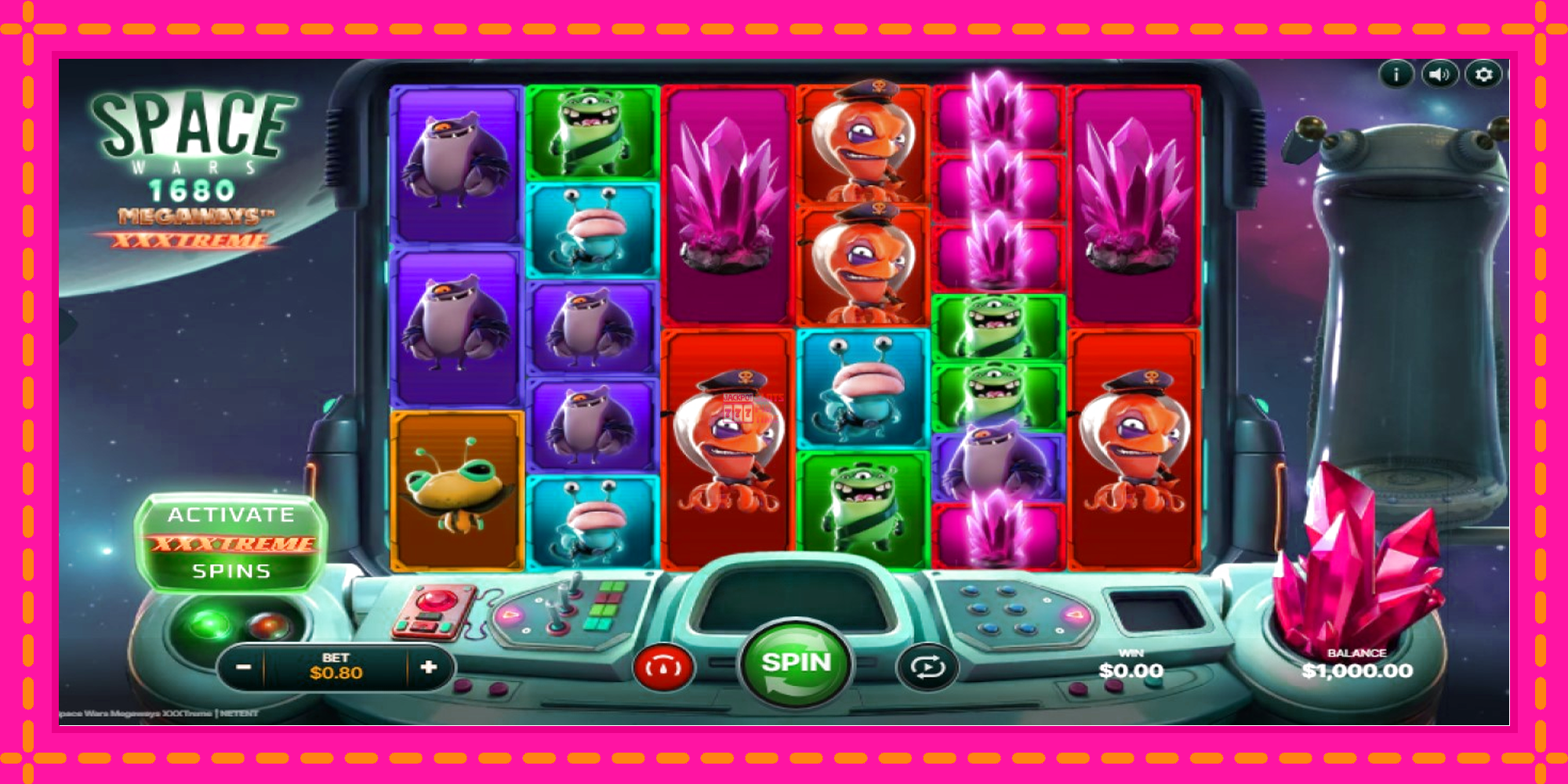 Slot machine Space Wars Megaways XXXtreme gratuitamente, immagine 1