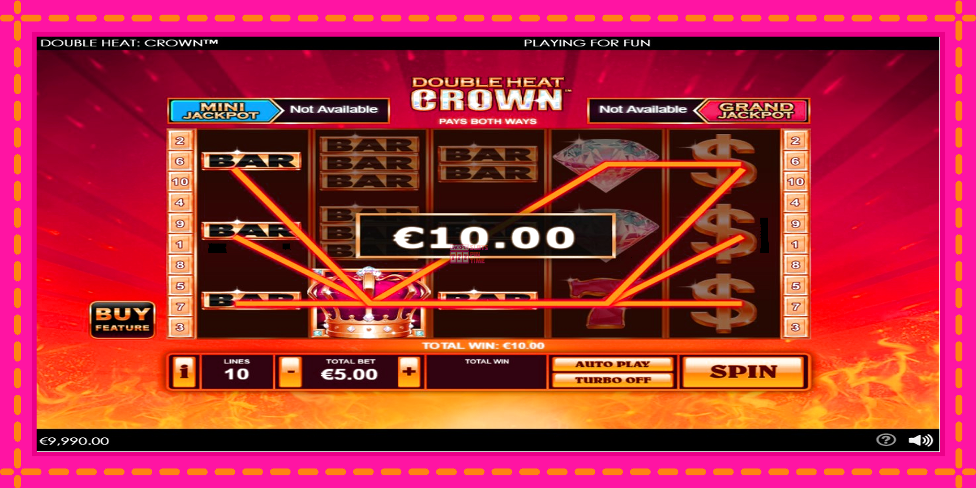 Slot machine Double Heat: Crown gratuitamente, immagine 3