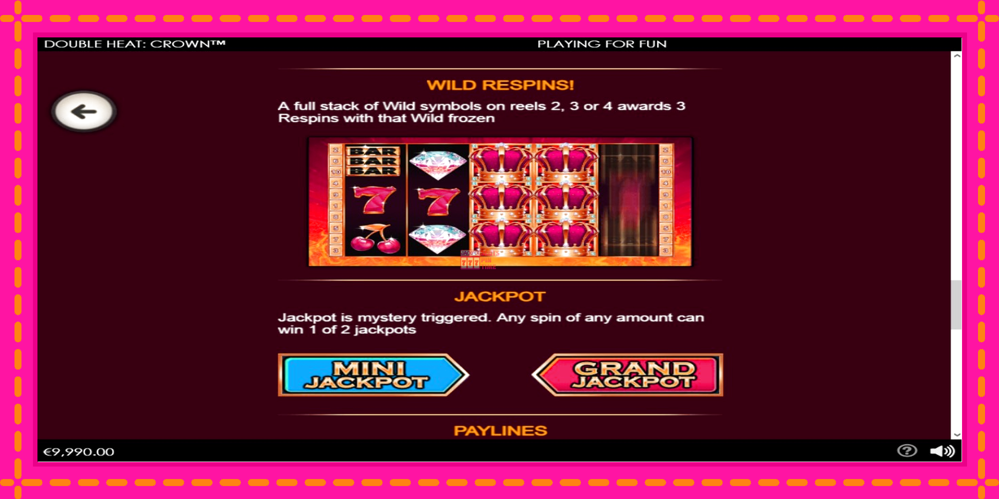 Slot machine Double Heat: Crown gratuitamente, immagine 5