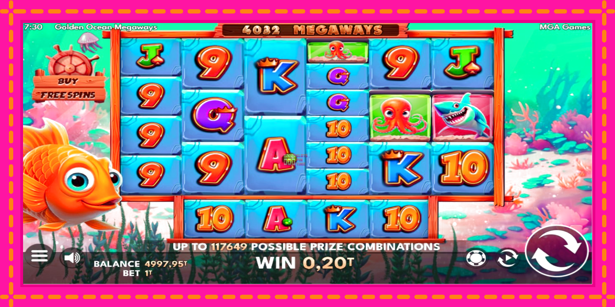 Slot machine Golden Ocean Megaways gratuitamente, immagine 2