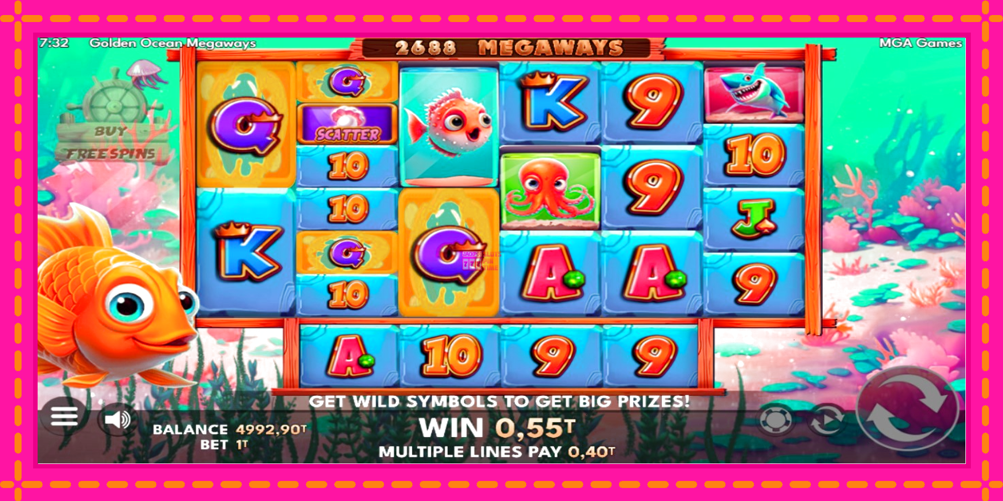 Slot machine Golden Ocean Megaways gratuitamente, immagine 3