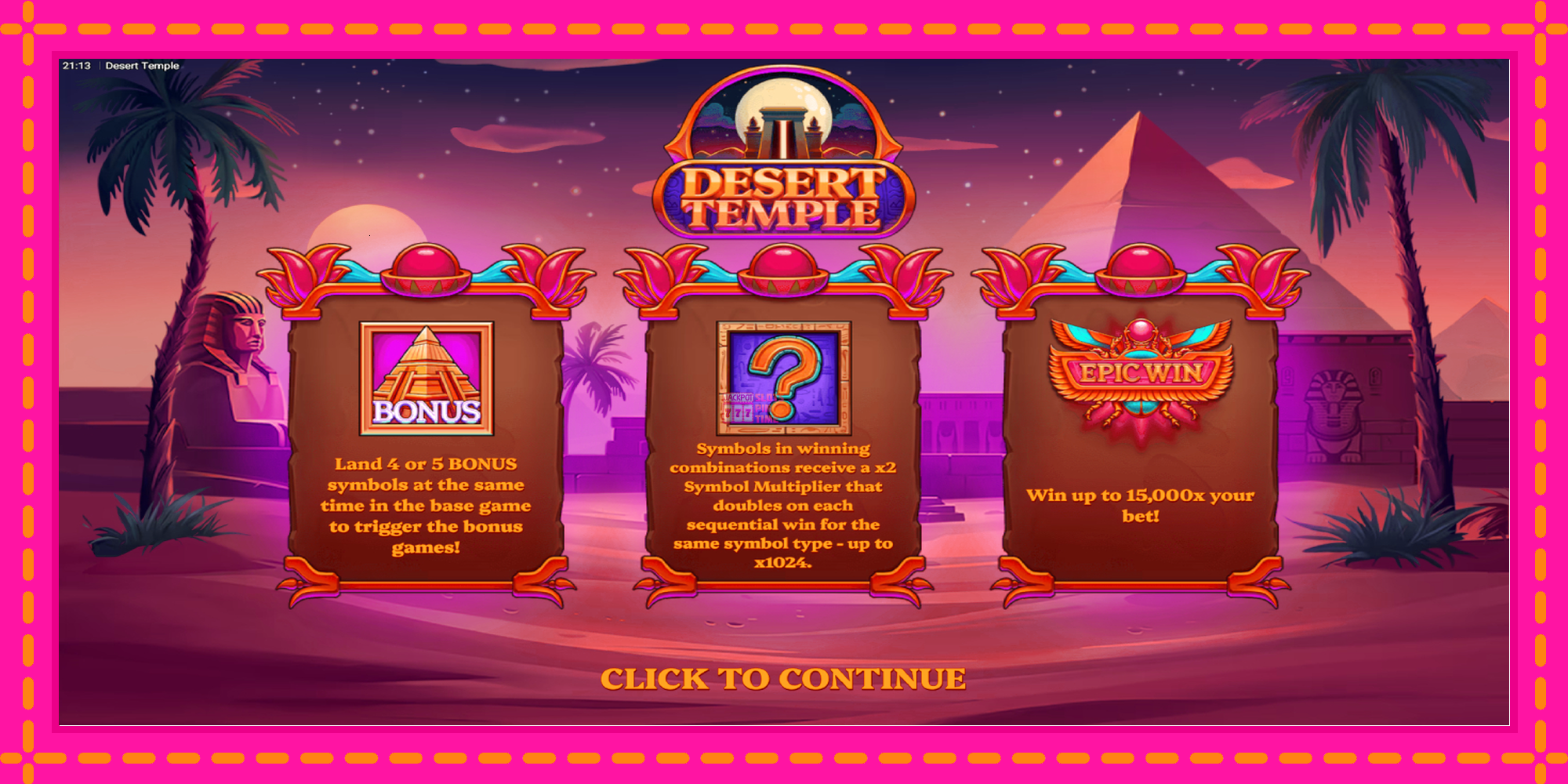 Slot machine Desert Temple gratuitamente, immagine 1