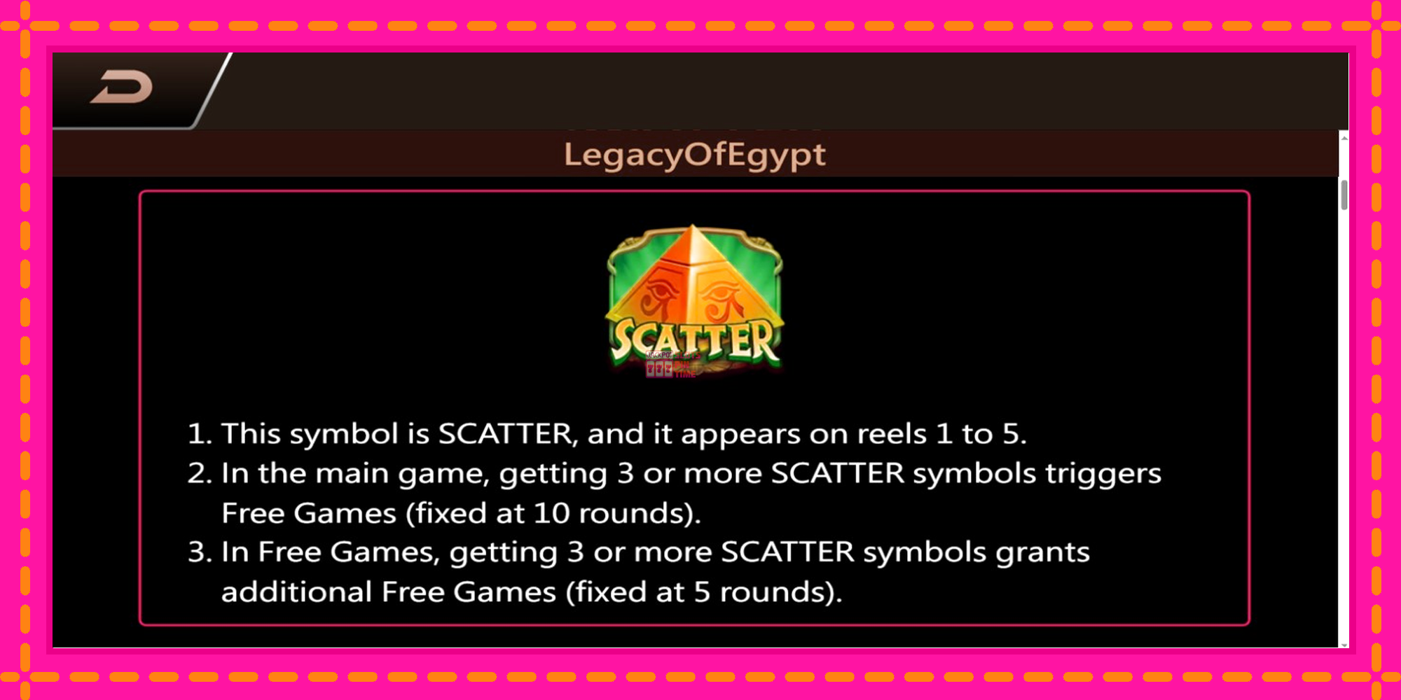 Slot machine Legacy of Egypt gratuitamente, immagine 4