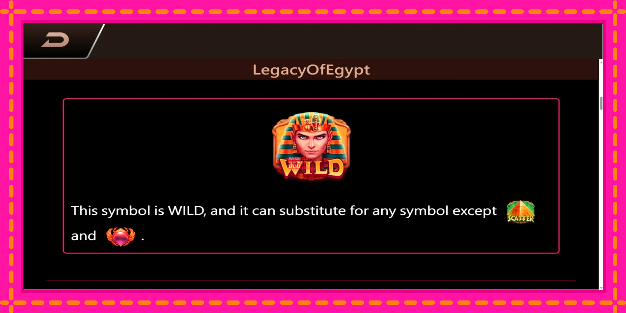 Slot machine Legacy of Egypt gratuitamente, immagine 5