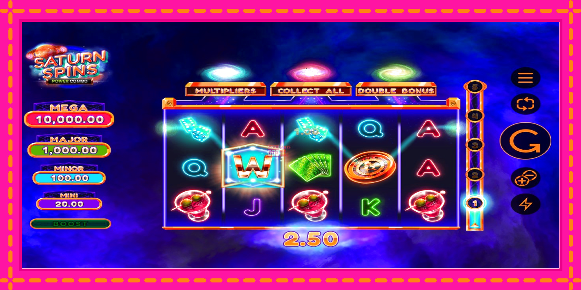 Slot machine Saturn Spins Power Combo gratuitamente, immagine 2