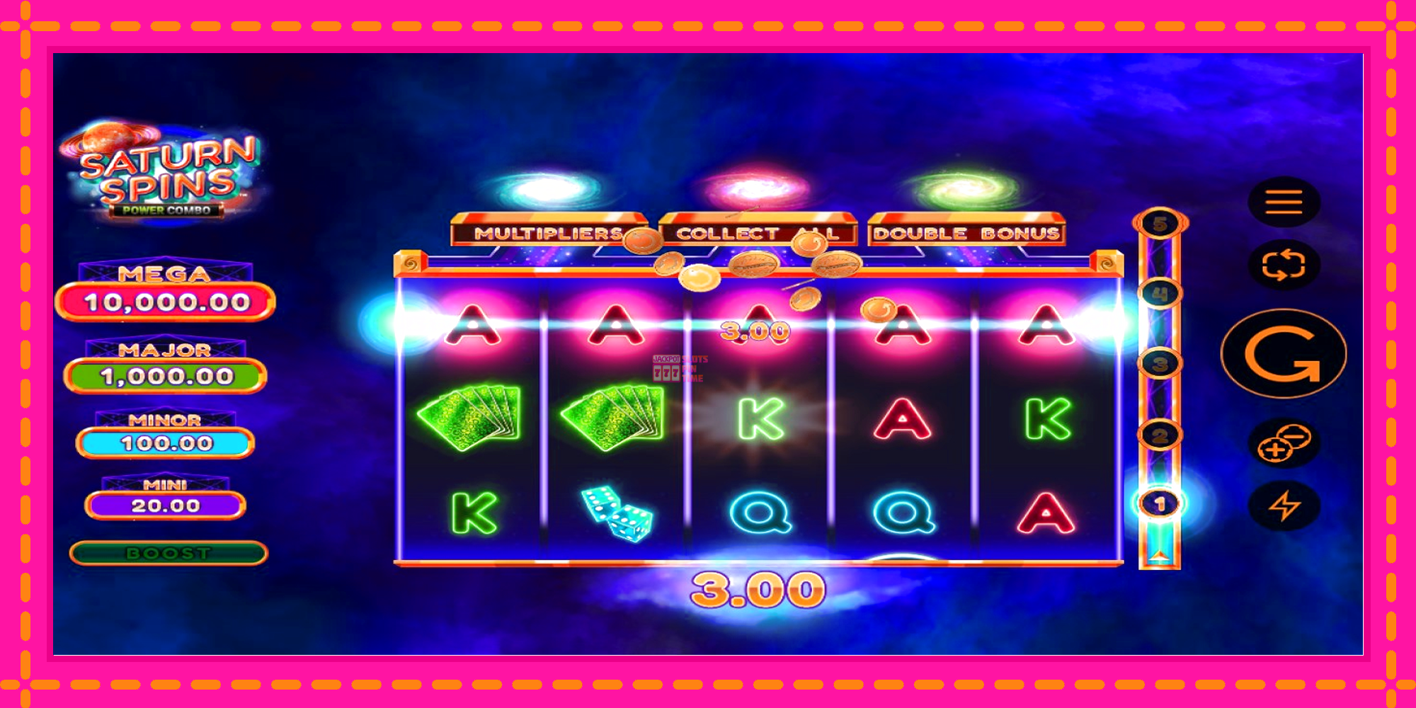 Slot machine Saturn Spins Power Combo gratuitamente, immagine 3