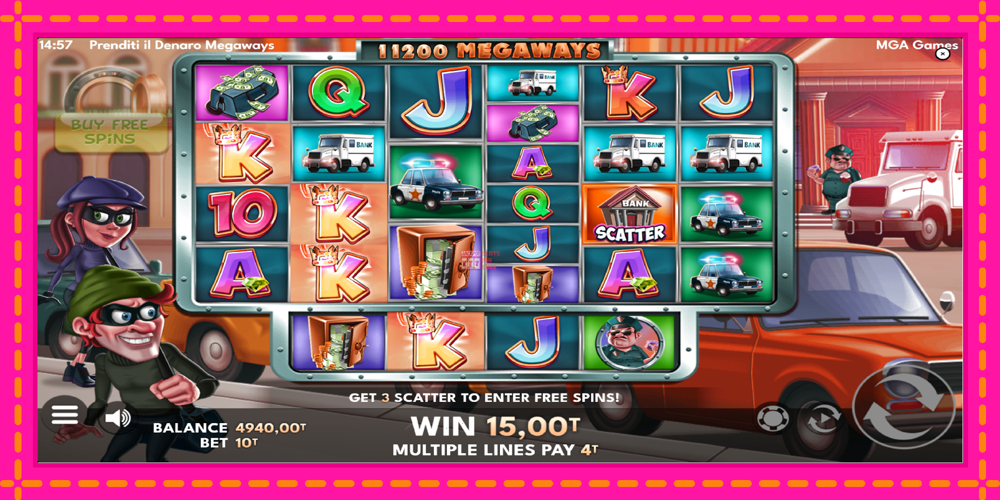 Slot machine Prenditi il Denaro Megaways gratuitamente, immagine 3