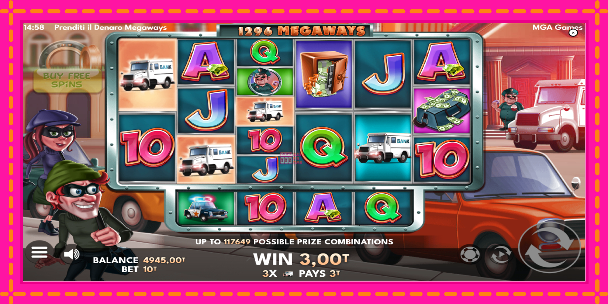 Slot machine Prenditi il Denaro Megaways gratuitamente, immagine 4