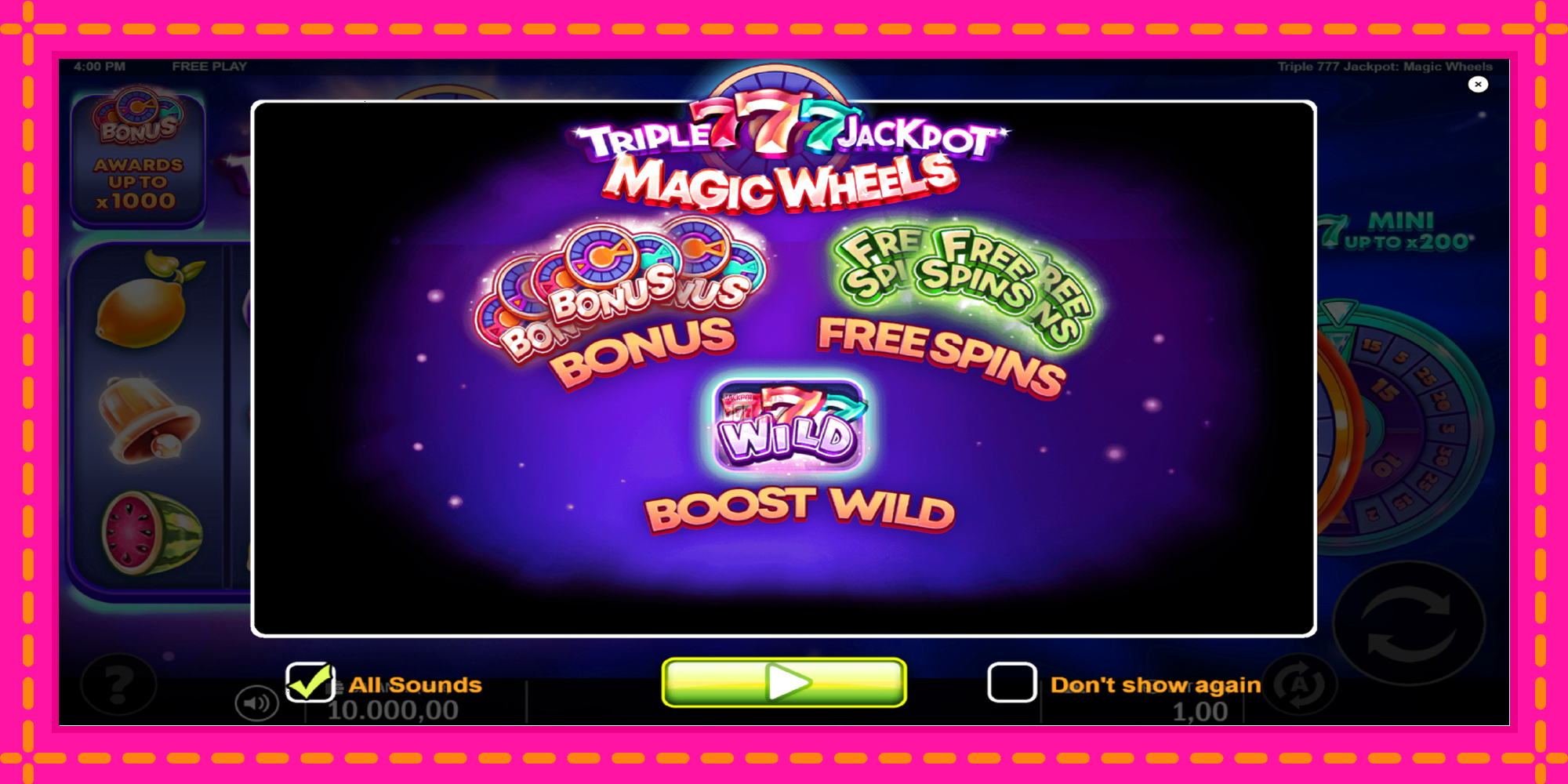 Slot machine Triple 777 Jackpot Magic Wheels gratuitamente, immagine 1