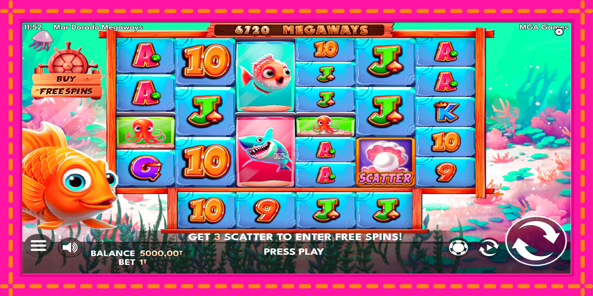 Slot machine Mar Dorado Megaways gratuitamente, immagine 2