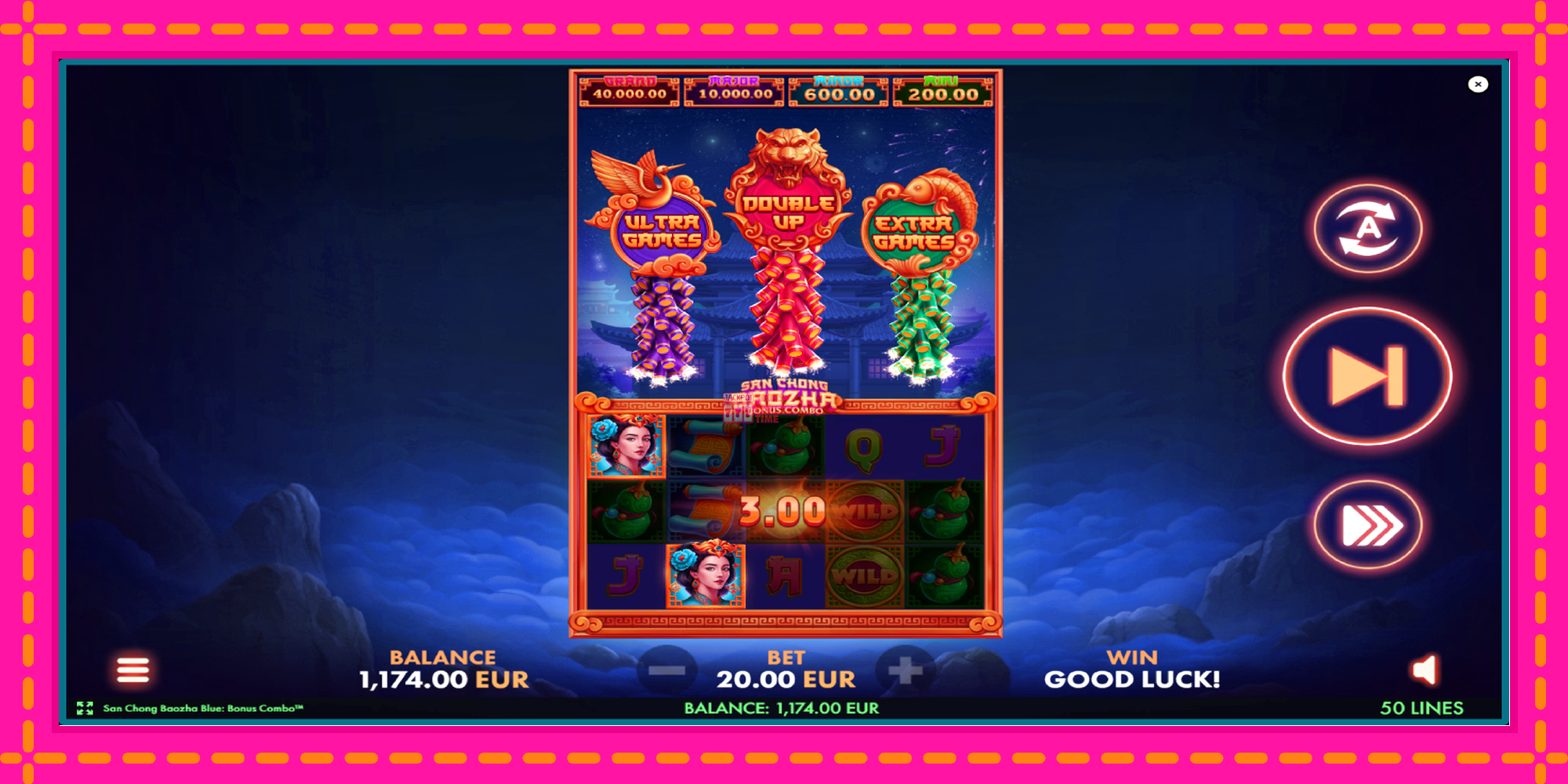 Slot machine San Chong Baozha Blue gratuitamente, immagine 3