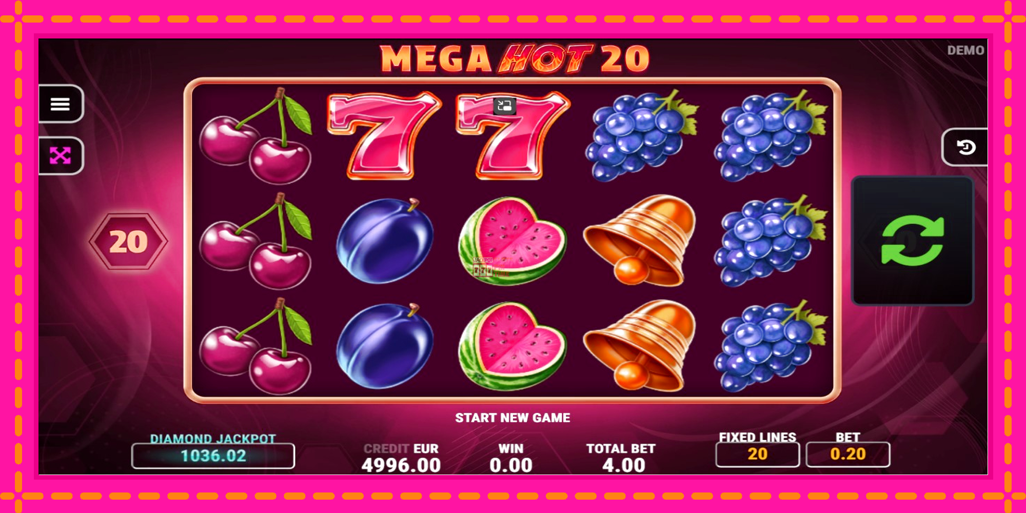 Slot machine Mega Hot 20 gratuitamente, immagine 2