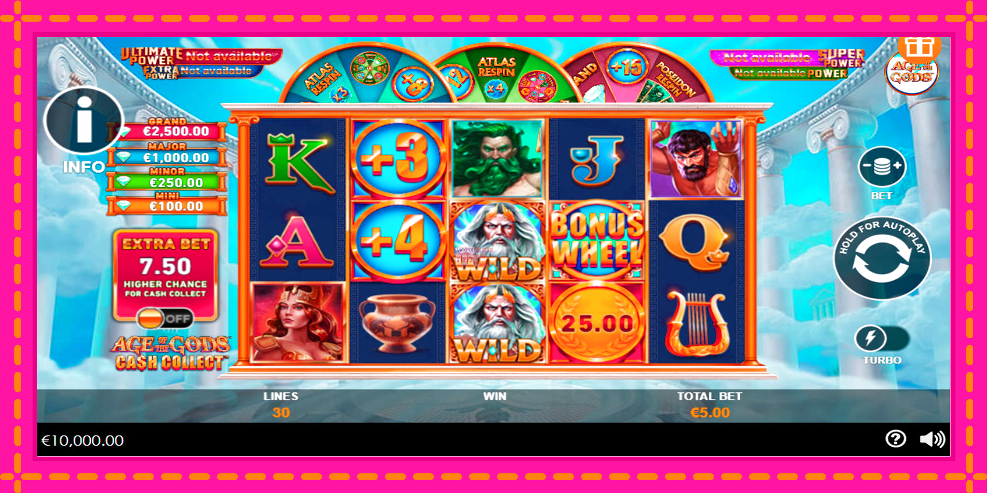 Slot machine Age of the Gods Cash Collect gratuitamente, immagine 1