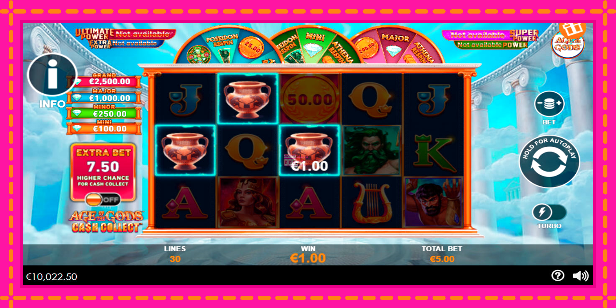 Slot machine Age of the Gods Cash Collect gratuitamente, immagine 3