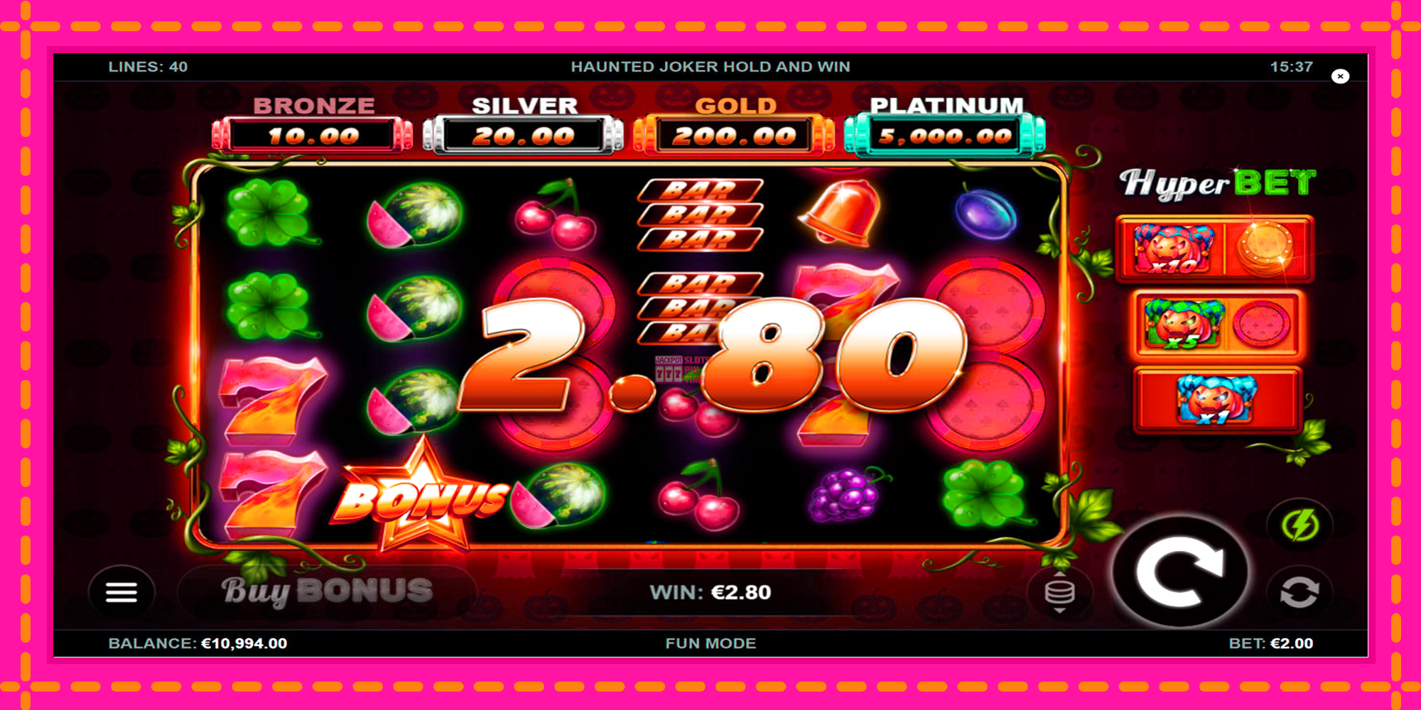 Slot machine Haunted Joker Hold and Win gratuitamente, immagine 2