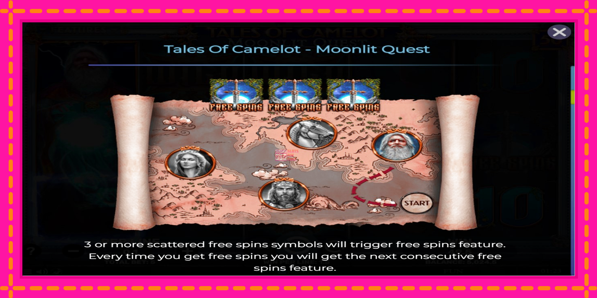 Slot machine Tales of Camelot - Moonlit Quest gratuitamente, immagine 5