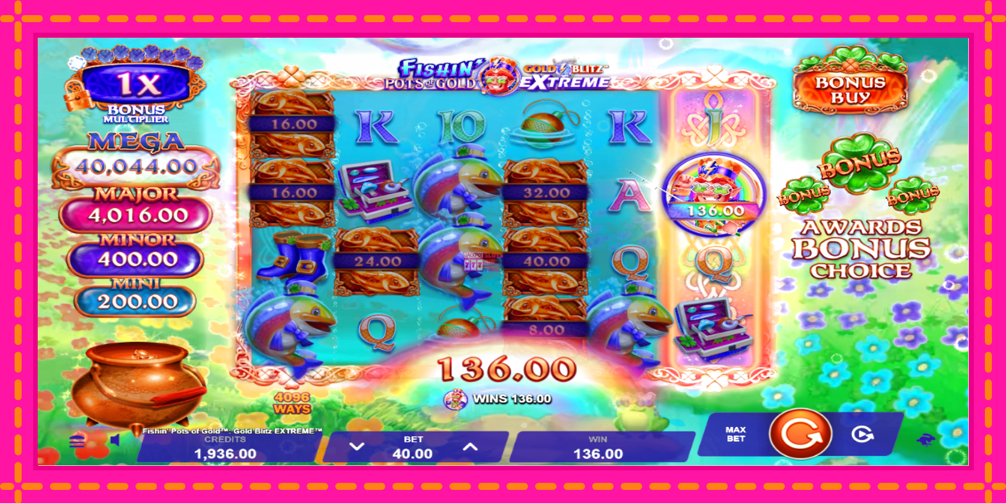 Slot machine Fishin Pots of Gold: Gold Blitz Extreme gratuitamente, immagine 3